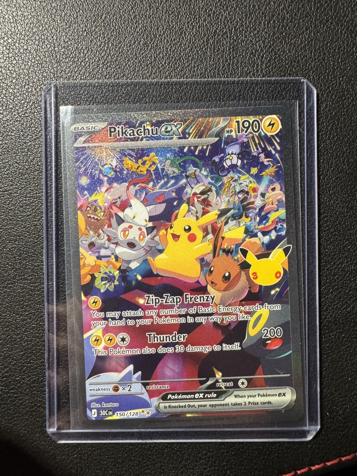 🔥 Pokemon Night Pikachu Ex 150/128 SIR 30th Anniversary Celebration 
