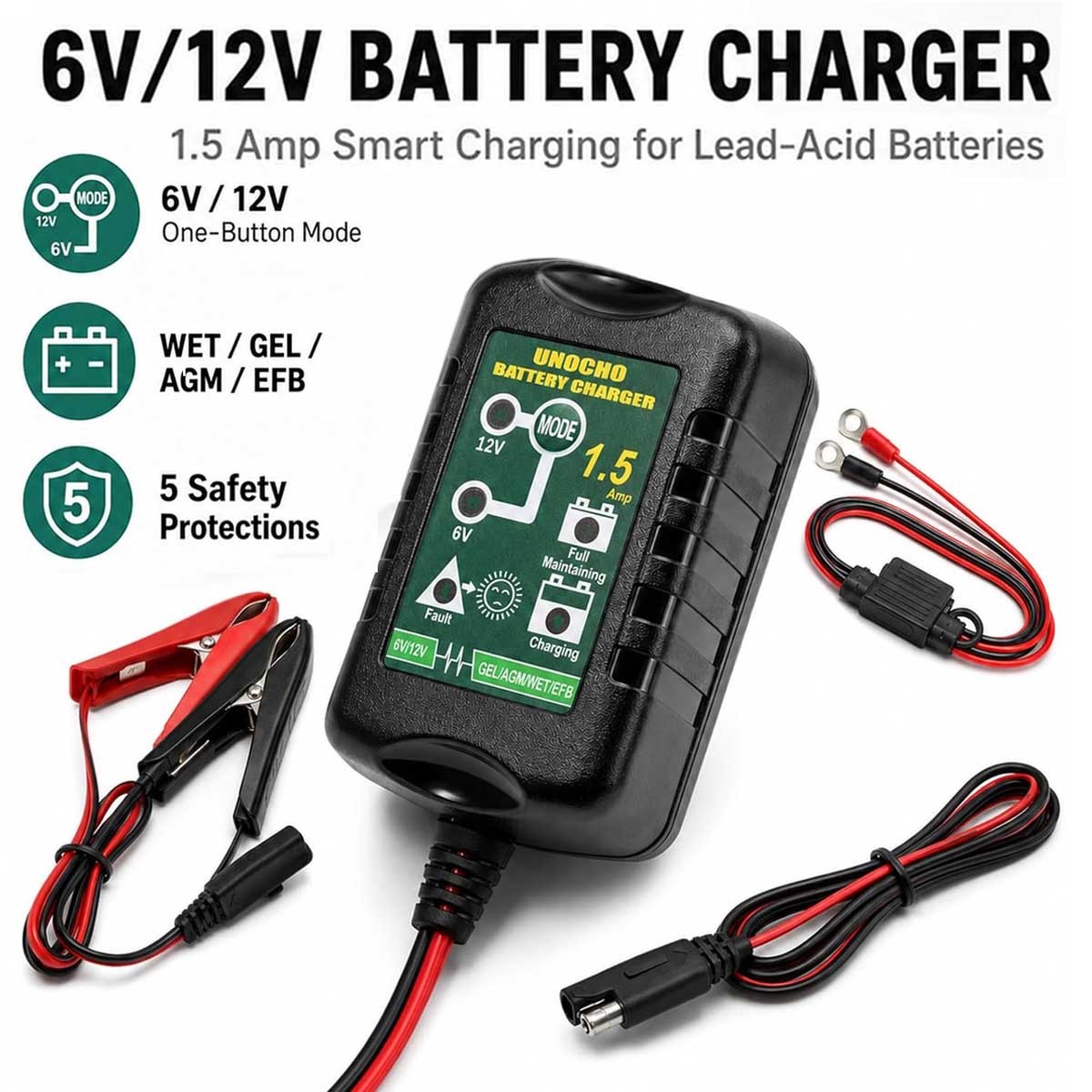 Automatic Battery Charger Maintainer Motorcycle Trickle Float For 6V 12V Battery Automatic Battery Charger Maintainer Motorcycle Trickle Float For 6V 12V Battery