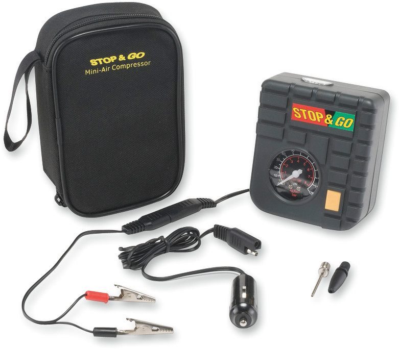 Stop and Go Mini Portable 12V Air Compressor 4x2x6 Universal RCP