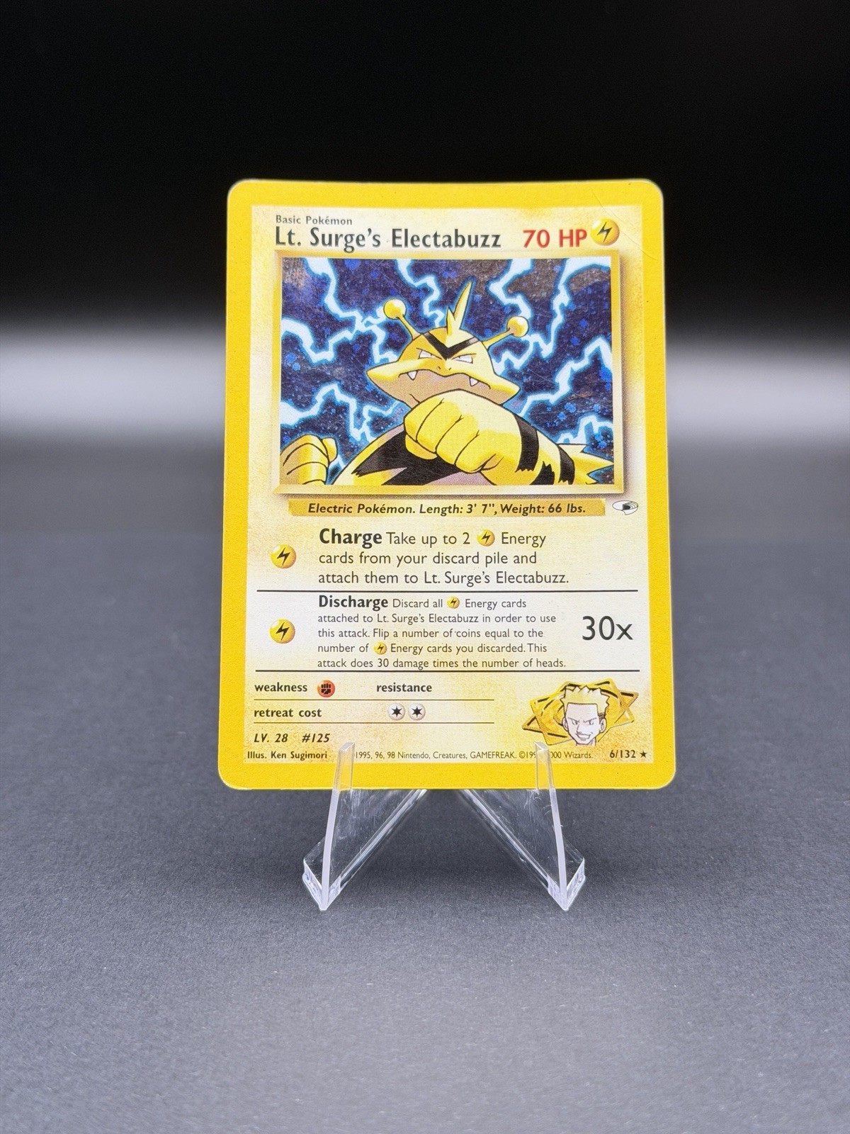 Pokémon TCG Lt. Surge\'s Electabuzz 006/132 Gym Heroes Holo Rare 70 HP
