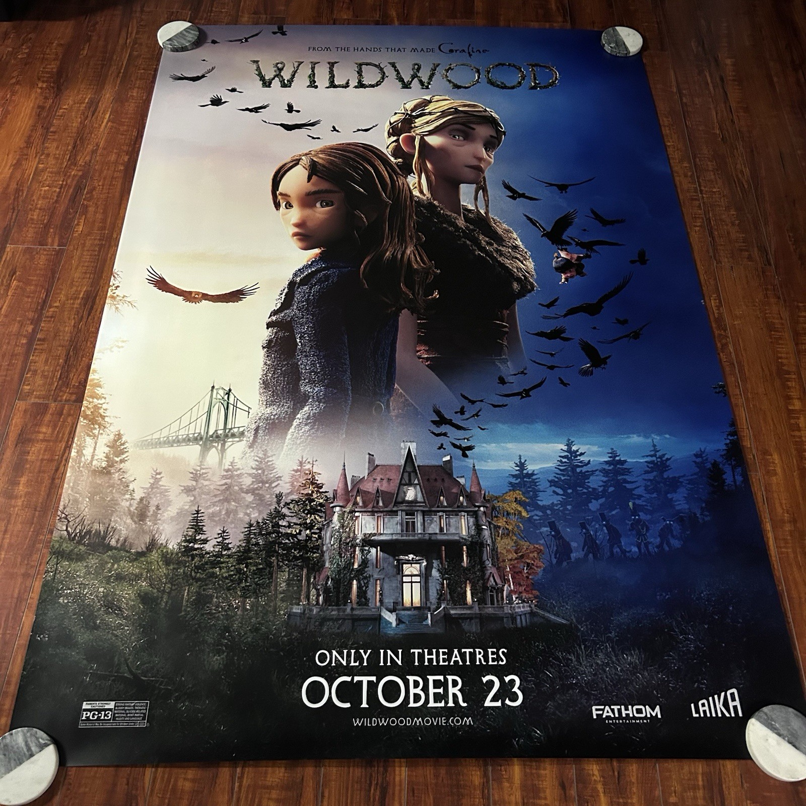 WILDWOOD From The Creator Of Coraline Duo Original Bus Stop Movie Poster 48x70in