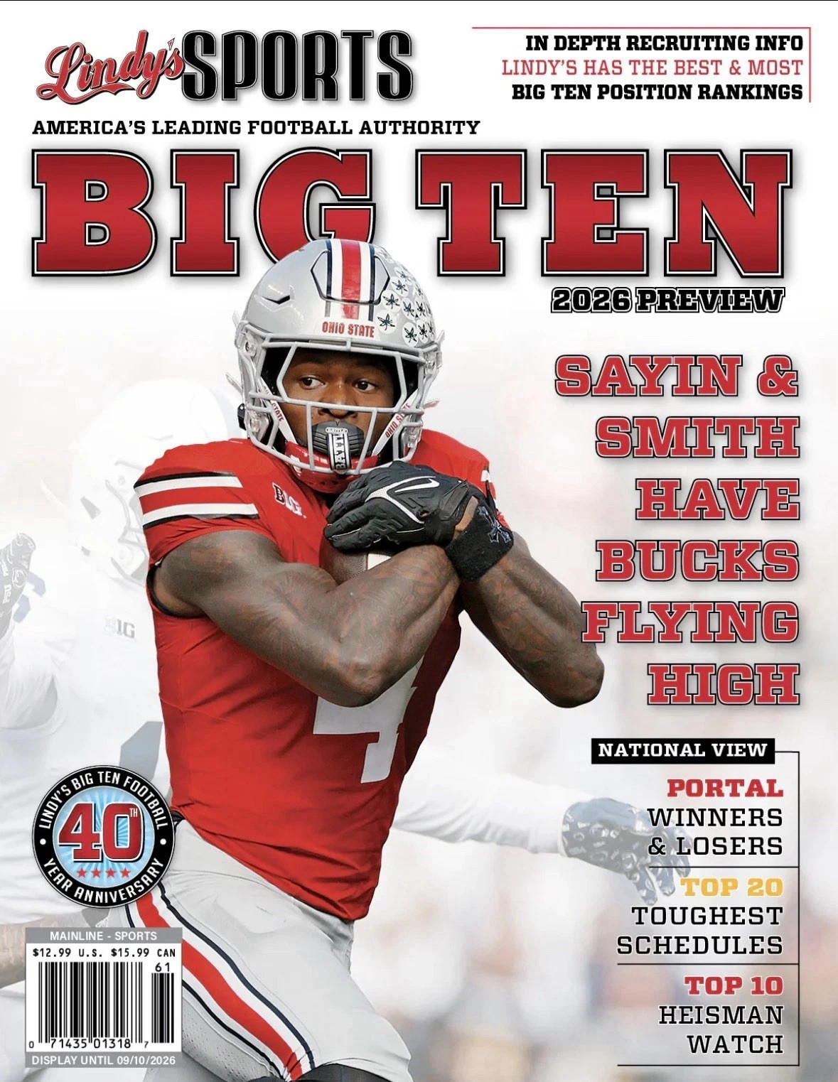 Lindy’s Sports 2026 BIG TEN COLLEGE FOOTBALL MAGAZINE Covers Vary Lindy’s Sports 2026 BIG TEN COLLEGE FOOTBALL MAGAZINE Covers Vary