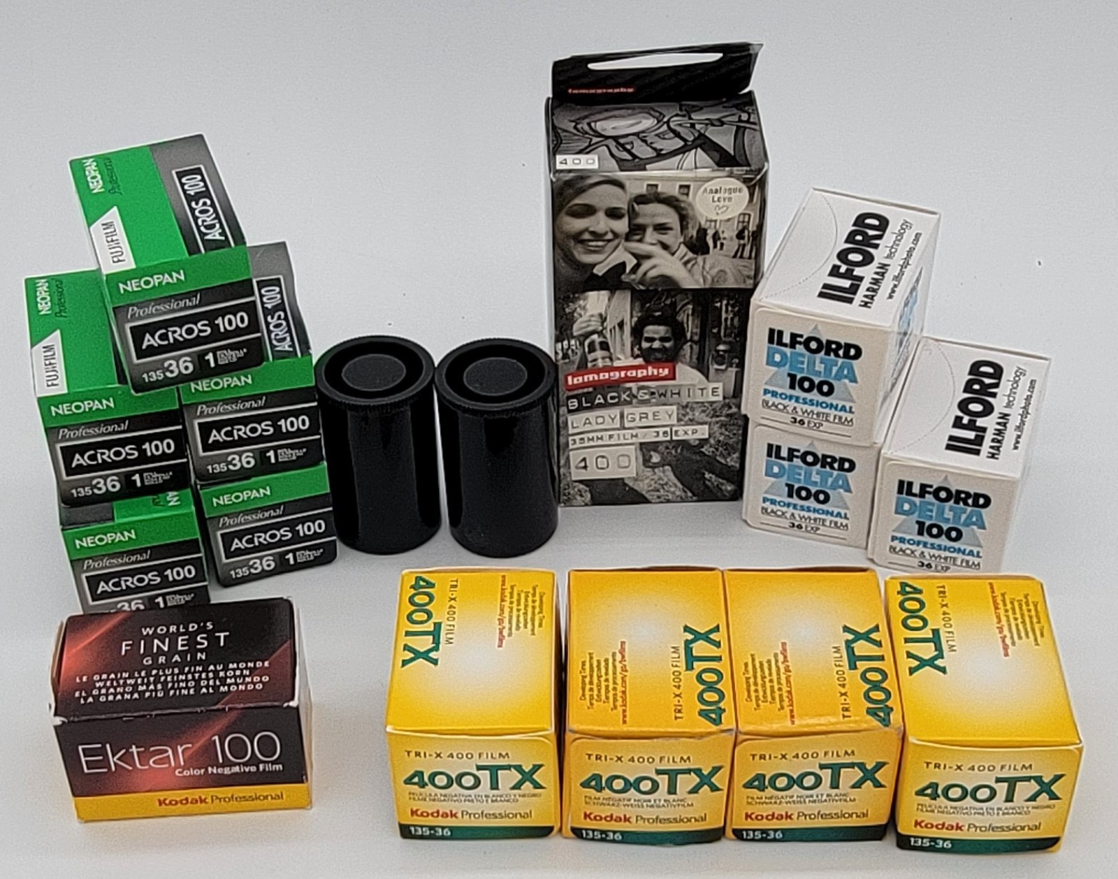 15 Rolls 35mm Film Kodak Tri-X Ektar Fujifilm Acros Ilford Delta Lomography Exp 15 Rolls 35mm Film Kodak Tri-X Ektar Fujifilm Acros Ilford Delta Lomography Exp