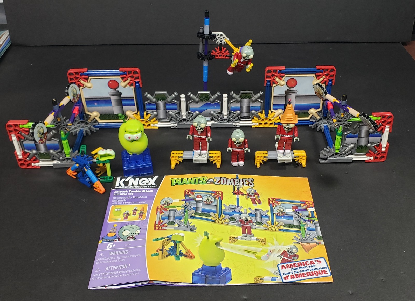 K\'Nex Plants vs Zombies Jetpack Zombie Attack Set #53440 Complete + Xtra Zombie