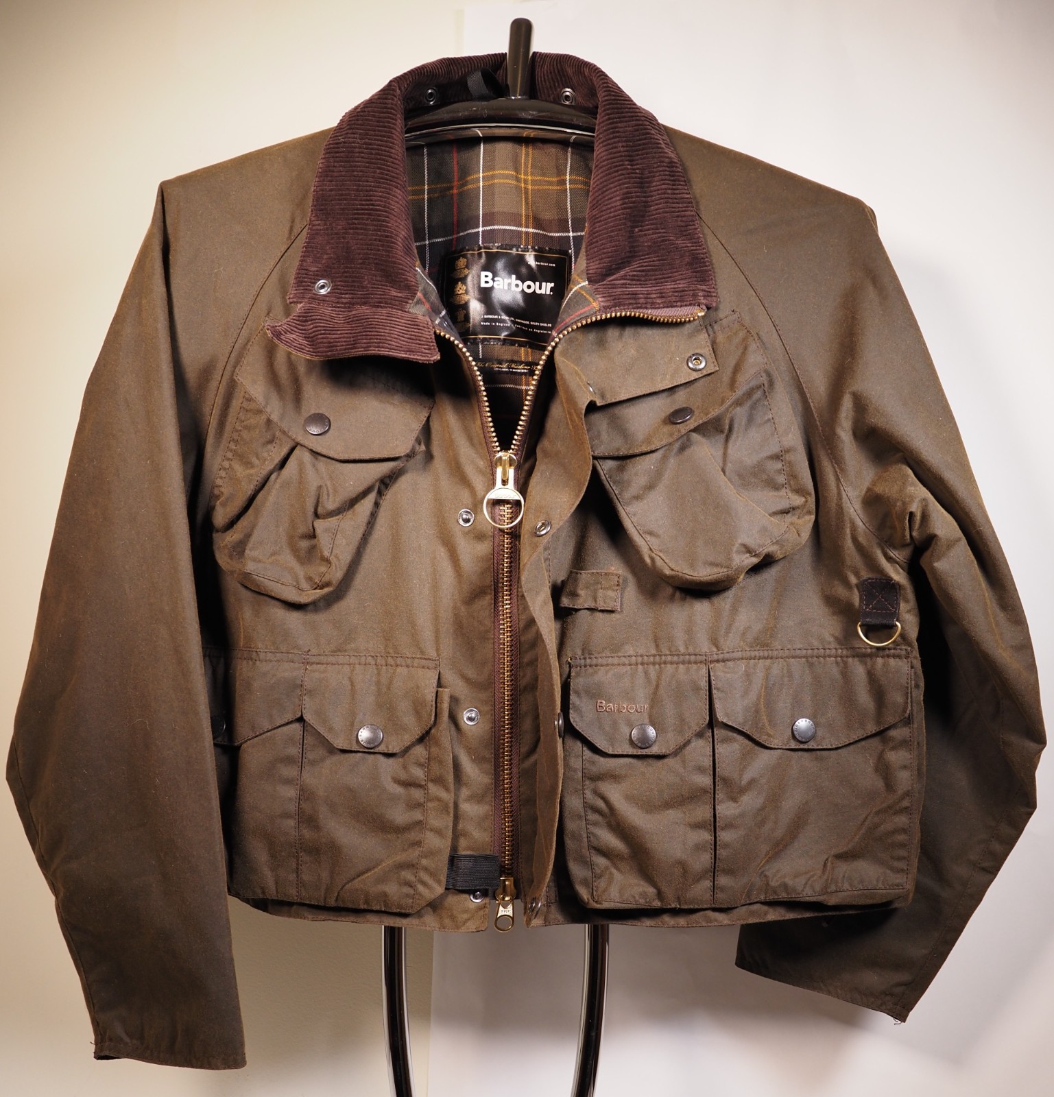 Barbour A870 Classic Spey Wax Jacket Large Made England Fishing Original Tartan Barbour A870 Classic Spey Wax Jacket Large Made England Fishing Original Tartan