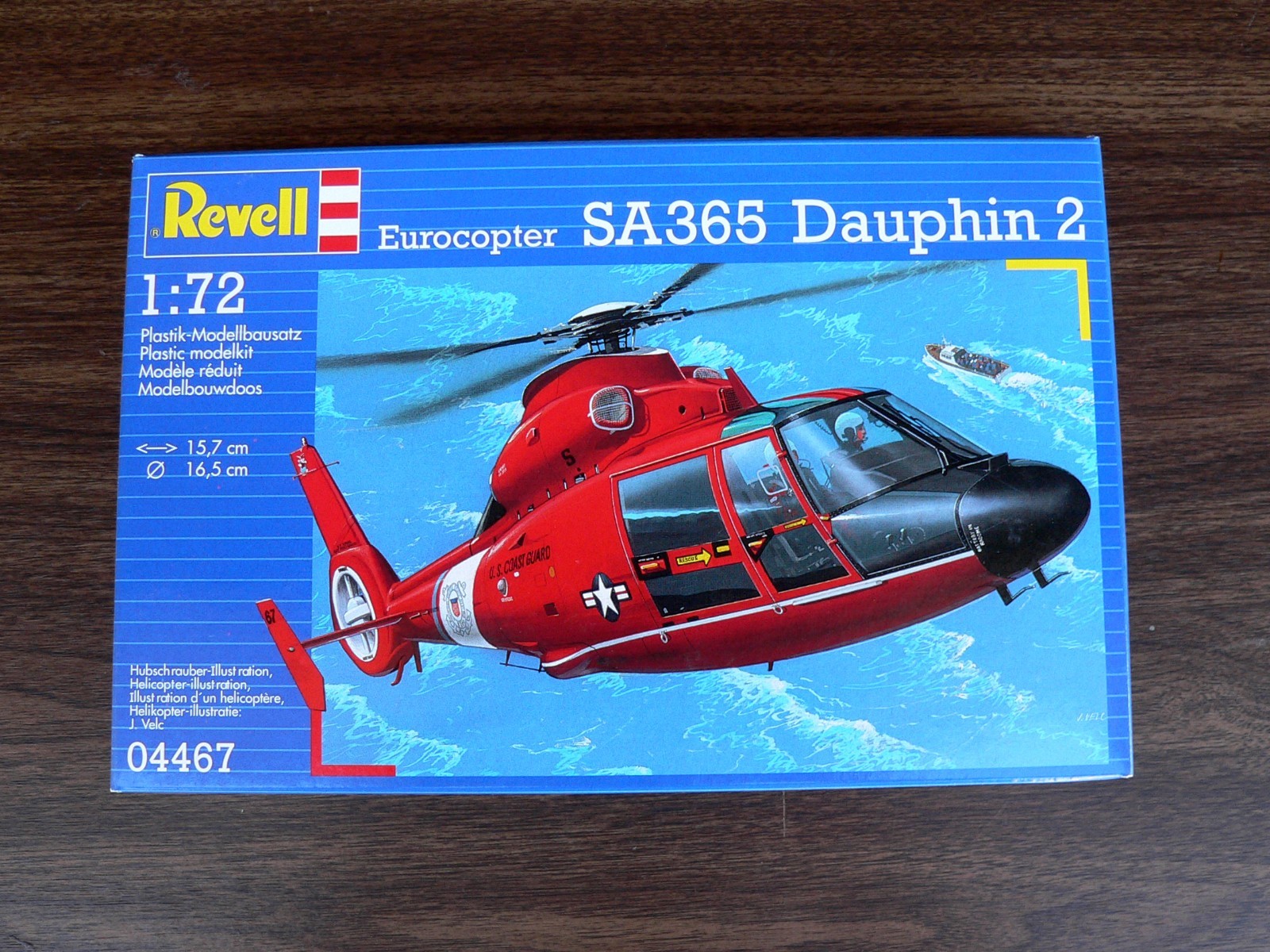 Revell Germany 1/72 Eurocopter SA365 Dauphin 2 USCG Helicopter New in Box #04467 Revell Germany 1/72 Eurocopter SA365 Dauphin 2 USCG Helicopter New in Box #04467