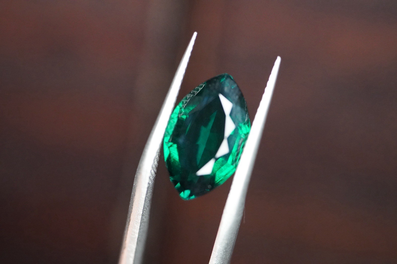 3.59ct Lab-Created Emerald Marquise Cut IGI Certified Emerald Gemstone