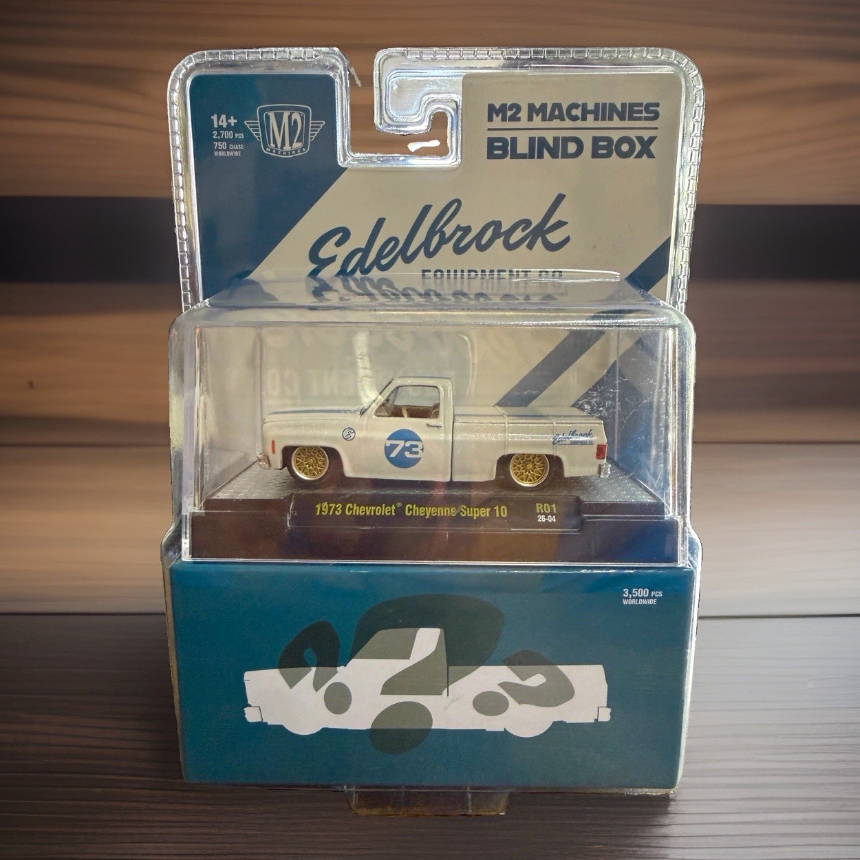 🔥M2 Machines Edelbrock Blind Box 1973 Chevrolet Cheyenne Super 10 1:64 Unopened
