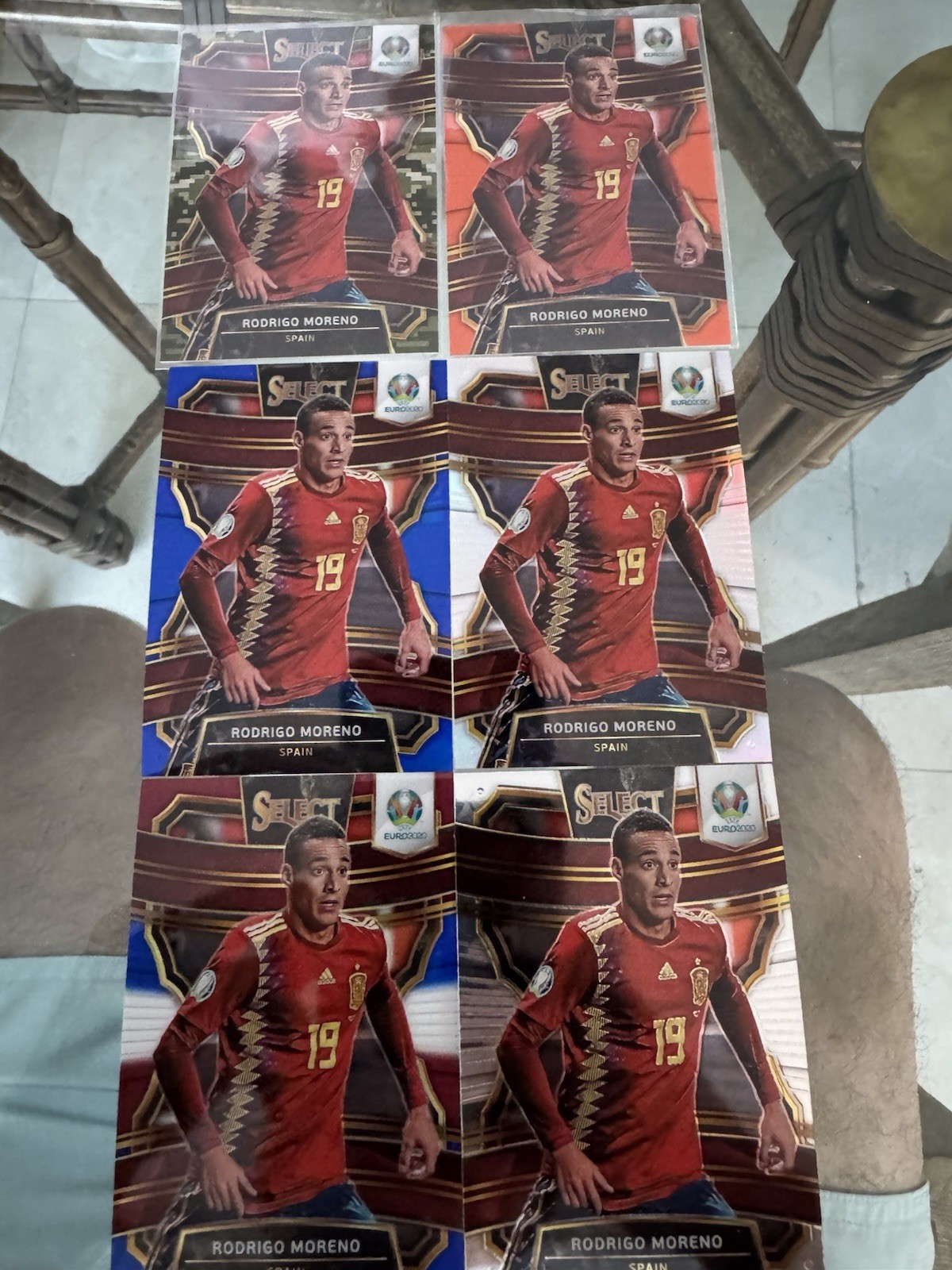Panini Euro 2020 Rodrigo Moreno Camo, Orange , Blue, Silver , RWB and Base