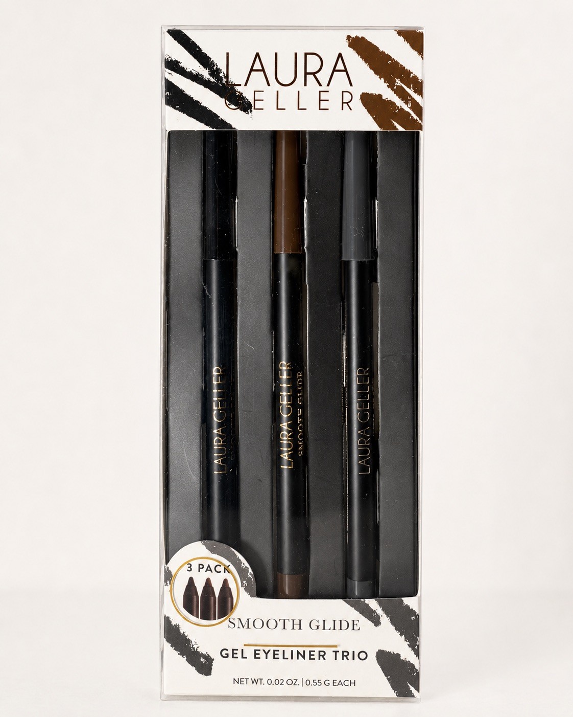 Laura Geller Smooth Glide Gel Eyeliner TRIO Nightcap-Brownnose-Smokeshow - NIB Laura Geller Smooth Glide Gel Eyeliner TRIO Nightcap-Brownnose-Smokeshow - NIB