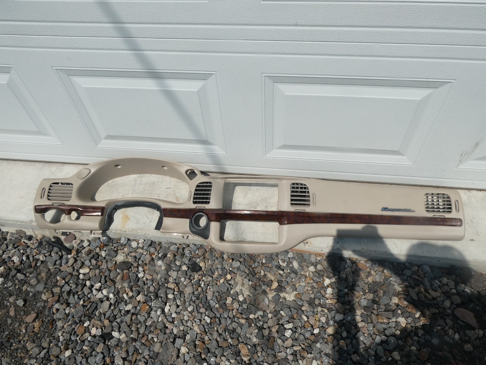 00-05 Chevy Impala - Speedometer Dash Bezel Tan & Wood Grain OEM