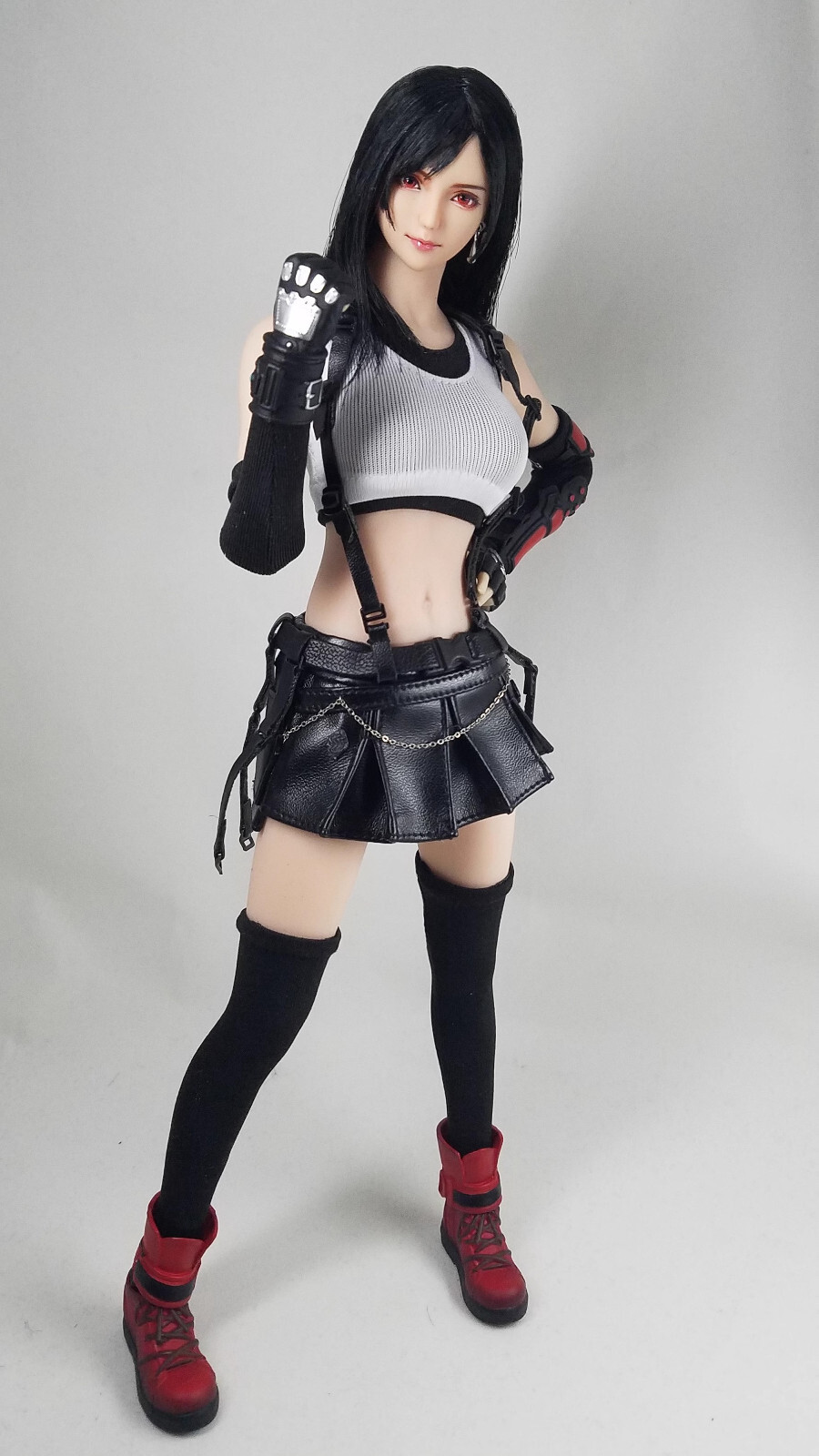 Customized 1/6 Female Tifa Girl Combat Uniform Clothes Fit 12\