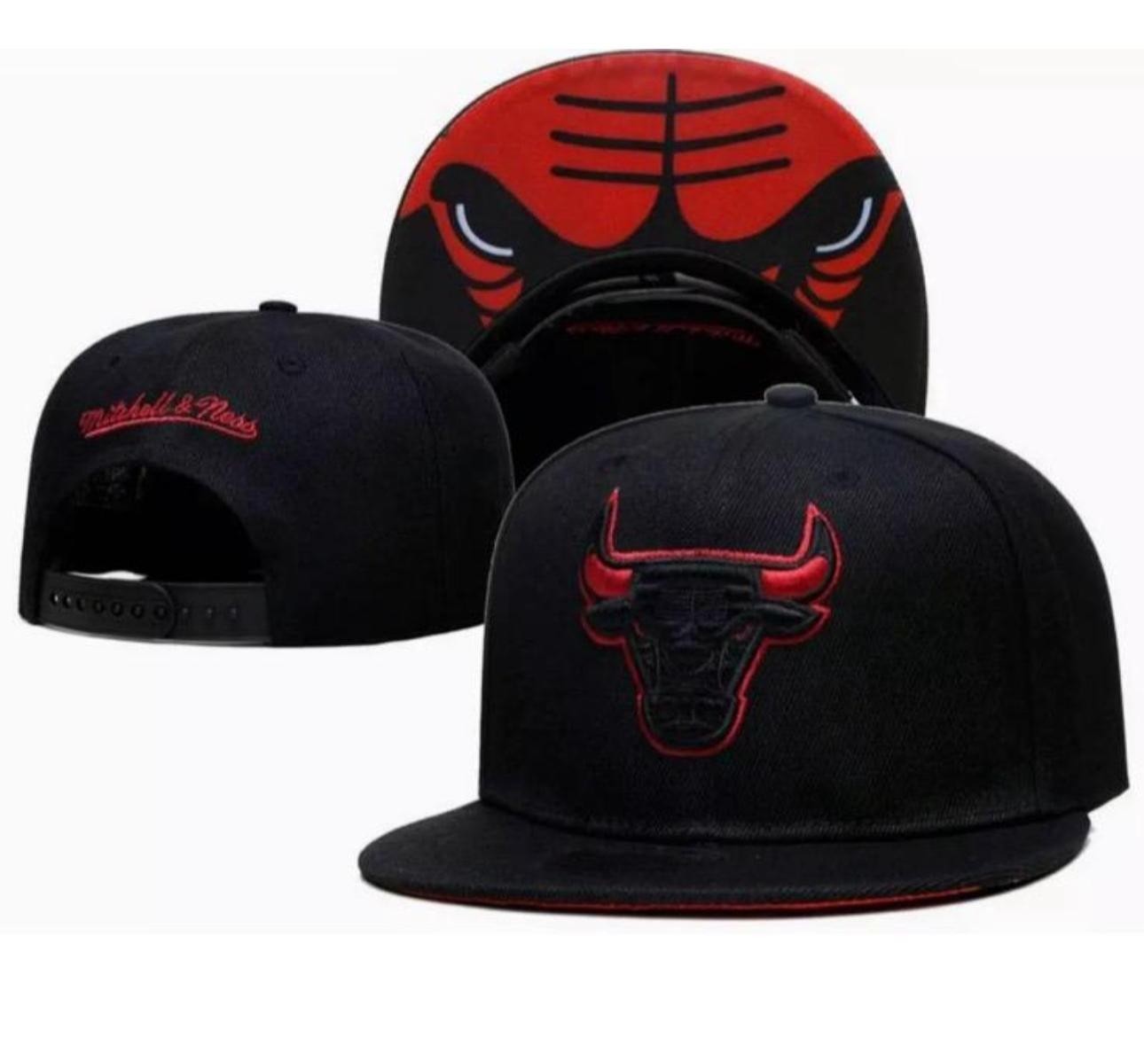 Chicago Bulls Black/Red Snapback Hat | 3D Embroidered Logo | Under-Brim Graphic Chicago Bulls Black/Red Snapback Hat | 3D Embroidered Logo | Under-Brim Graphic