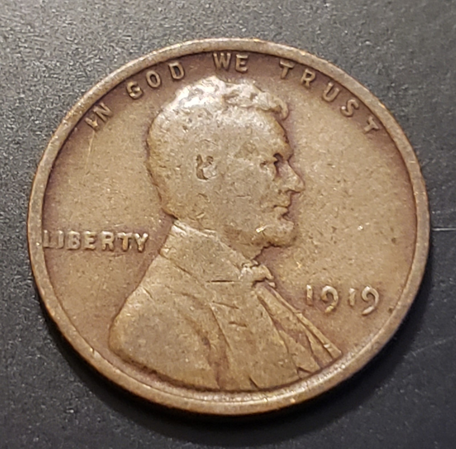 1919-P Lincoln Wheat Cent, Nice Brown Penny, Actual Coin Shown In Both Photos