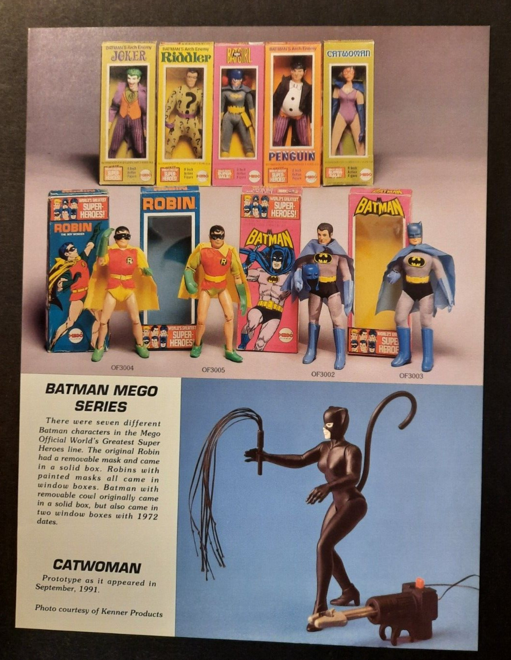 BATMAN Mego Action Figures Kenner Catwoman ~ Magazine Preview Page/PRINT AD