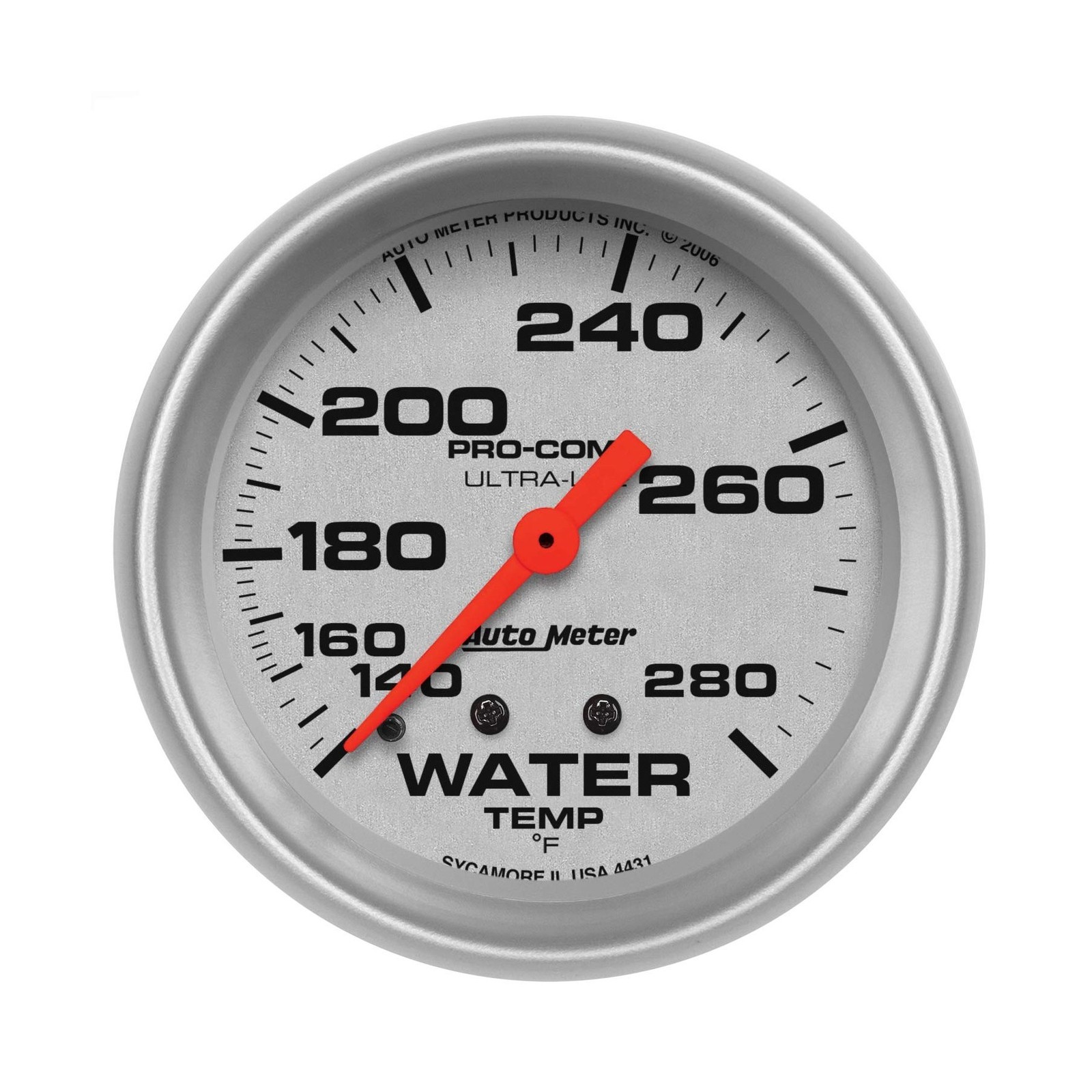Auto Meter 4431 Ultra-Lite Mechanical Water Temperature Gauge , 2 5/8 Auto Meter 4431 Ultra-Lite Mechanical Water Temperature Gauge , 2 5/8