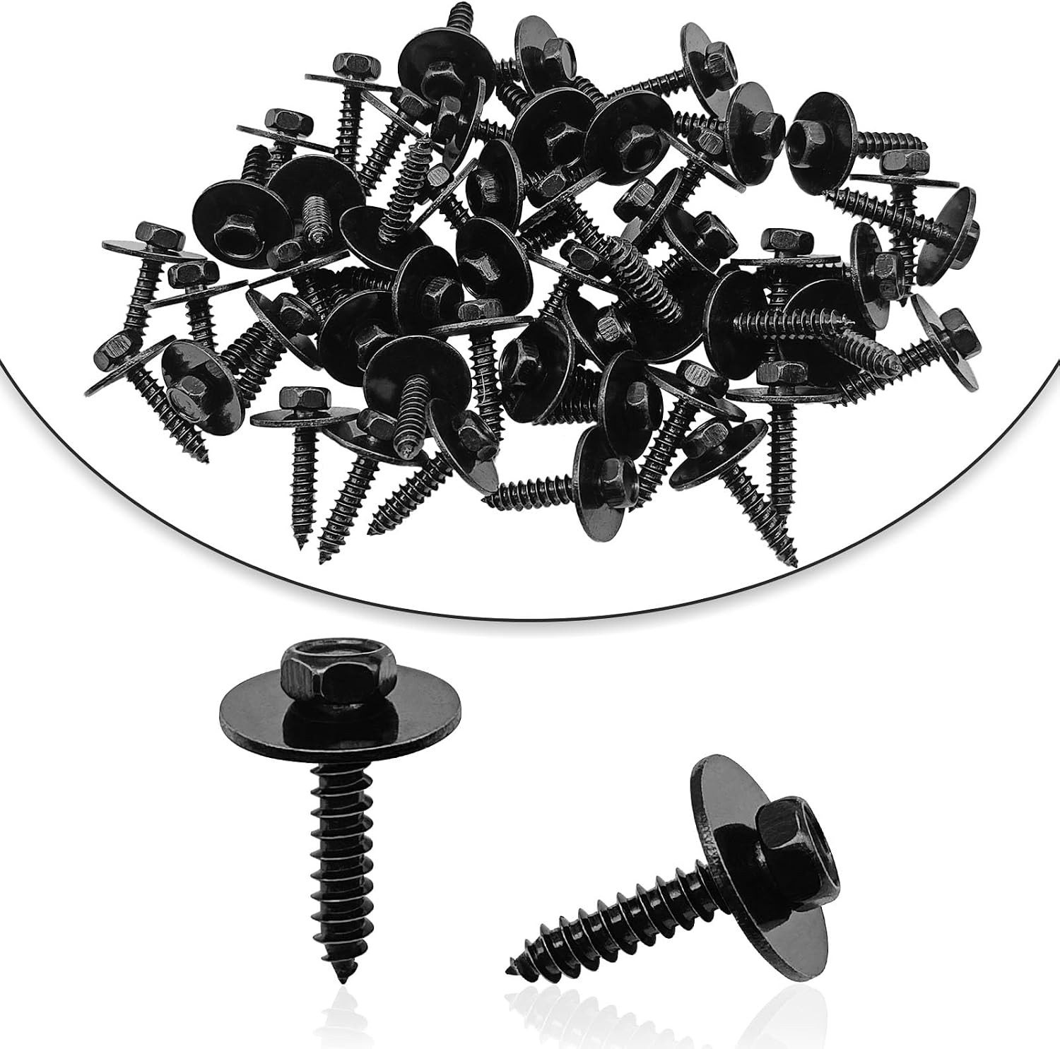 50 Pieces M4.2-1.41 X 20Mm Hex Head Tapping Screws Compatible with JP Wrangler 50 Pieces M4.2-1.41 X 20Mm Hex Head Tapping Screws Compatible with JP Wrangler