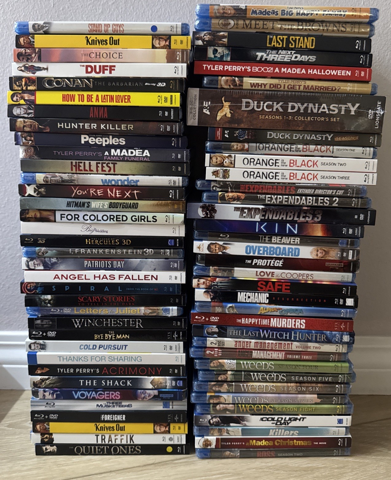 Wholesale New Sealed Lot of 70 Blu-ray Movies Mixture Of Genres OOP Slipcover