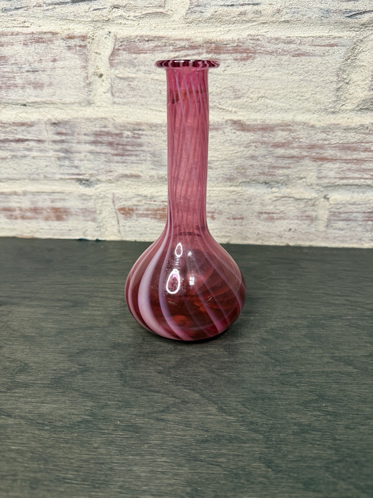 Vintage Fenton Cranberry Opalescent Swirl Barber Bottle Beautiful Pink Glass Vintage Fenton Cranberry Opalescent Swirl Barber Bottle Beautiful Pink Glass