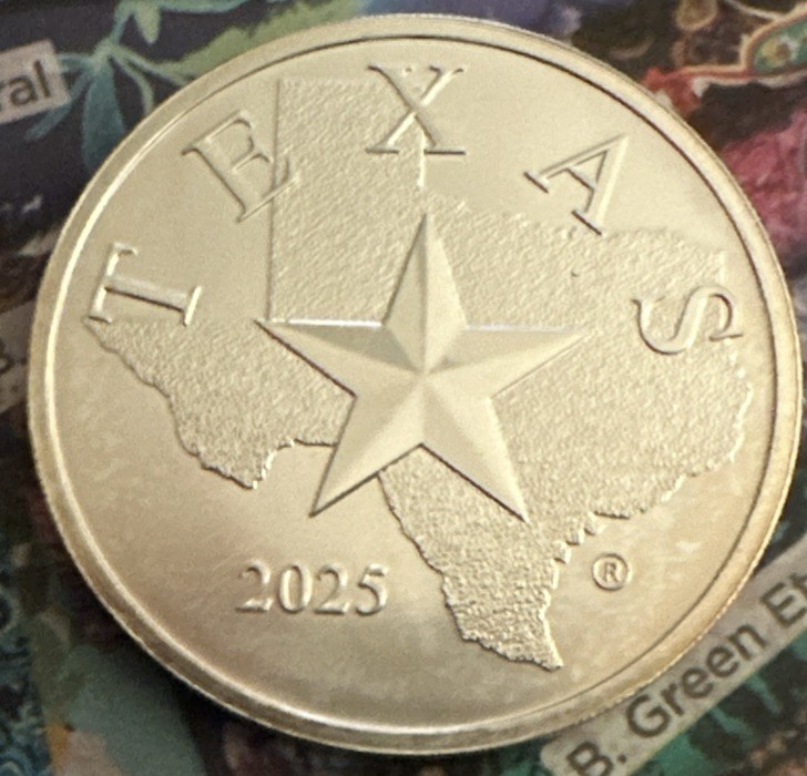 2025 1oz Silver Texas State coin “Lonesome Cowboy “- Edition - BU