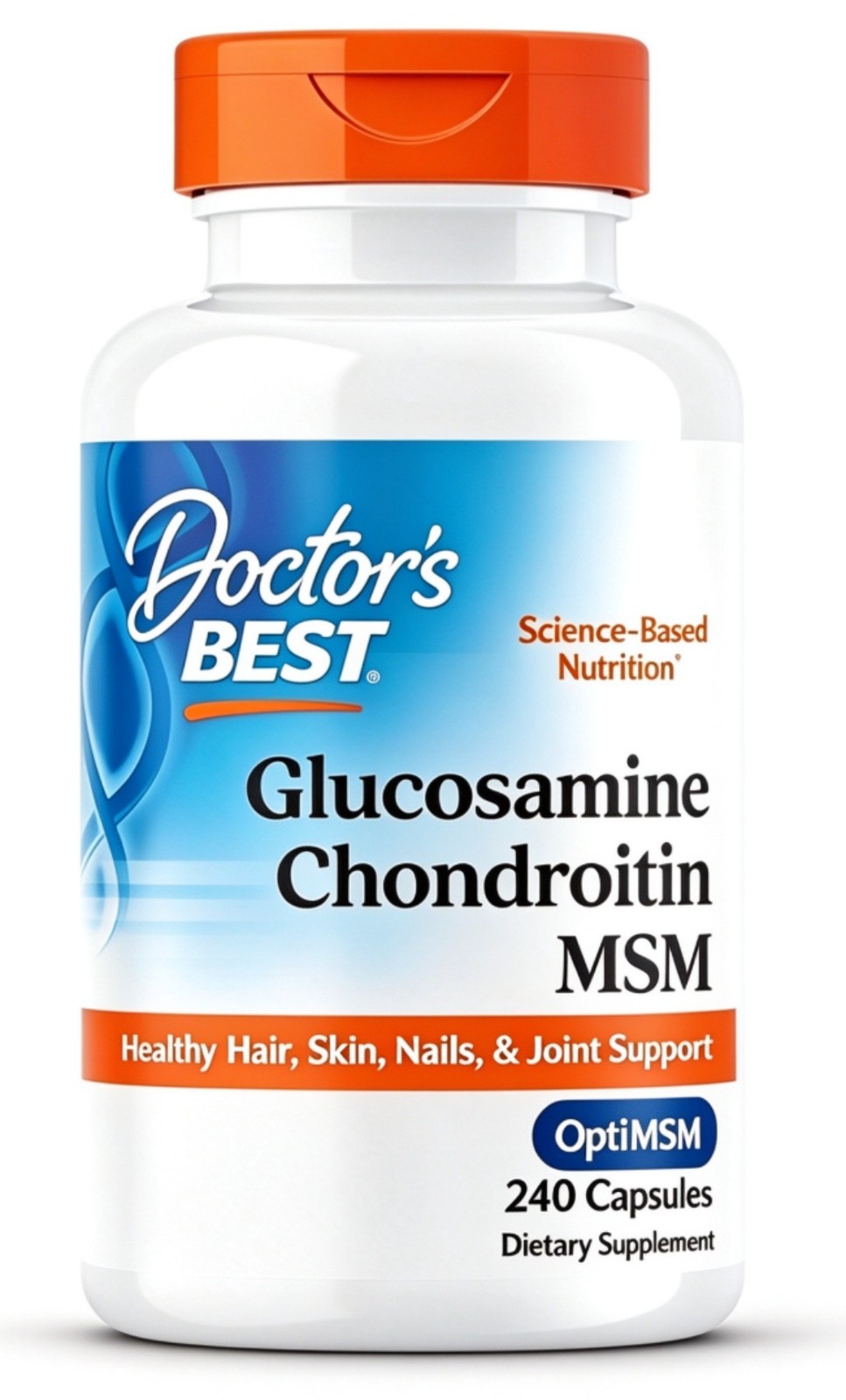 Doctor\'s Best Joint Health Support – Glucosamine Chondroitin MSM, 240 Capsules