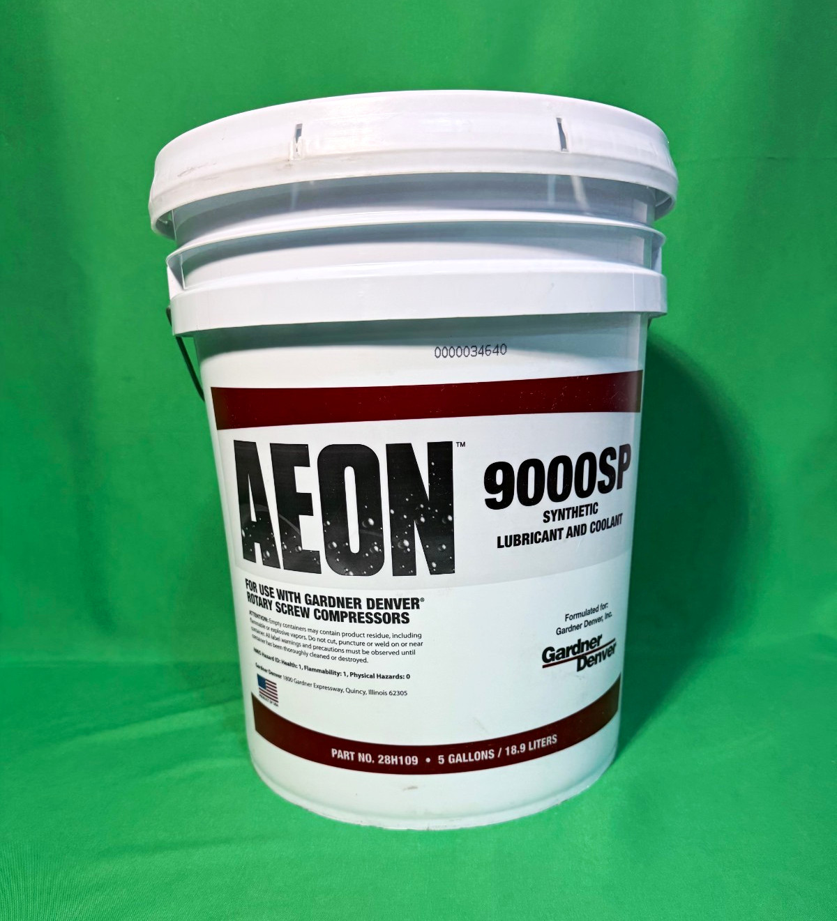 Gardner Denver AEON 9000SP Synthetic Lubricant ISO VG 46 5 Gal 28H109 Gardner Denver AEON 9000SP Synthetic Lubricant ISO VG 46 5 Gal 28H109