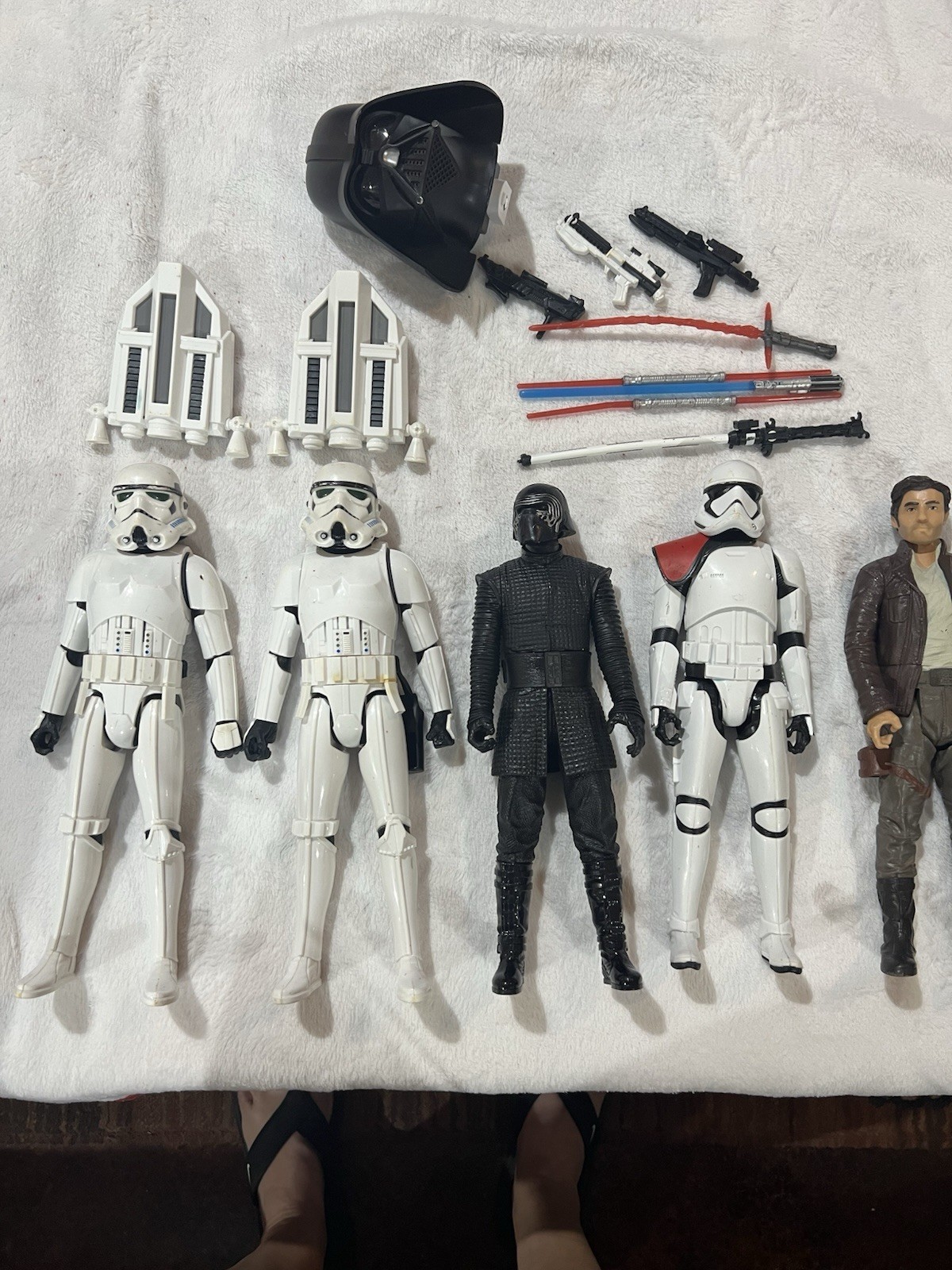 Multi Star Wars Action Figures Lot Of 5 With Bag And Working Night Light