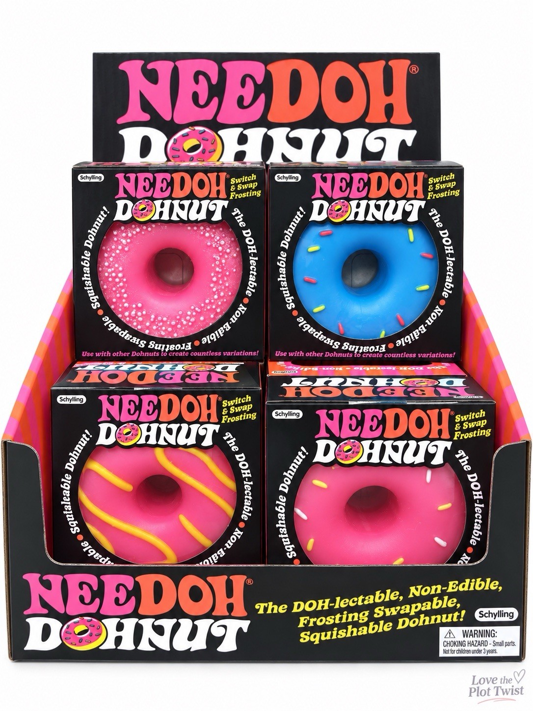 HTF Schylling NeeDoh Dohnut Squishy Sensory Toy Switch & Swap Frosting NEW