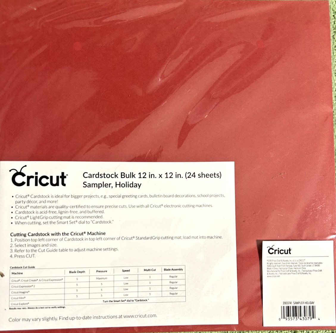 Cricut Bulk Sampler, Holiday, 24 Sheets, 12\ Cricut Bulk Sampler, Holiday, 24 Sheets, 12\