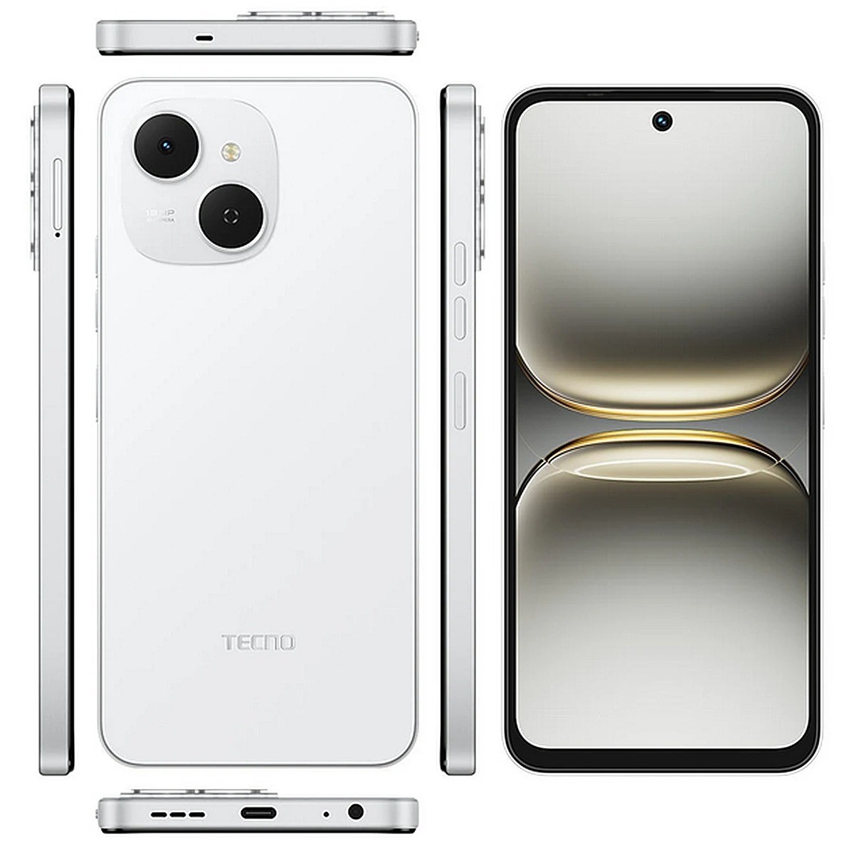 New Tecno Spark 40C Android GSM  Factory Unlocked Cell Phone 256GB Dual SIM WH