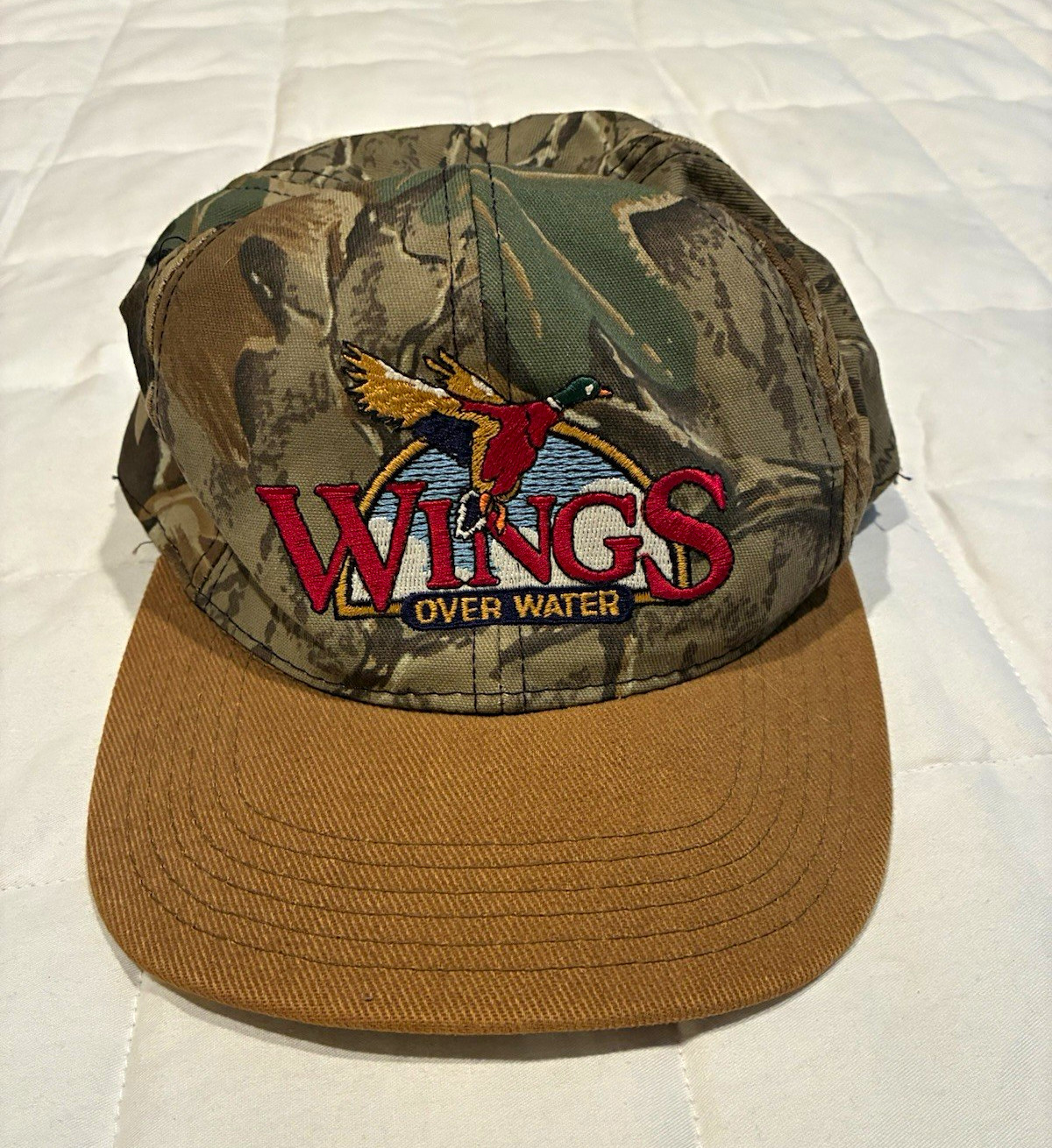 Vintage 90s Wings Over Water Mallard Duck Camo Snapback Hat Made In USA Hunting Vintage 90s Wings Over Water Mallard Duck Camo Snapback Hat Made In USA Hunting