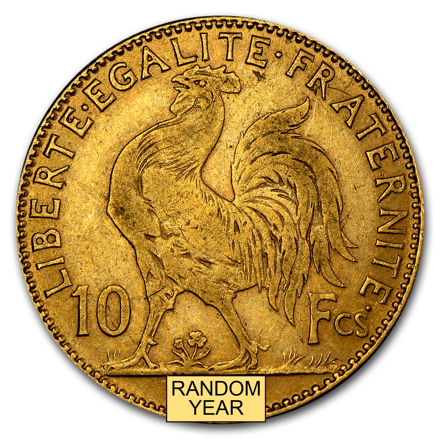 1899-1914 France Gold 10 Francs Rooster Avg Circ