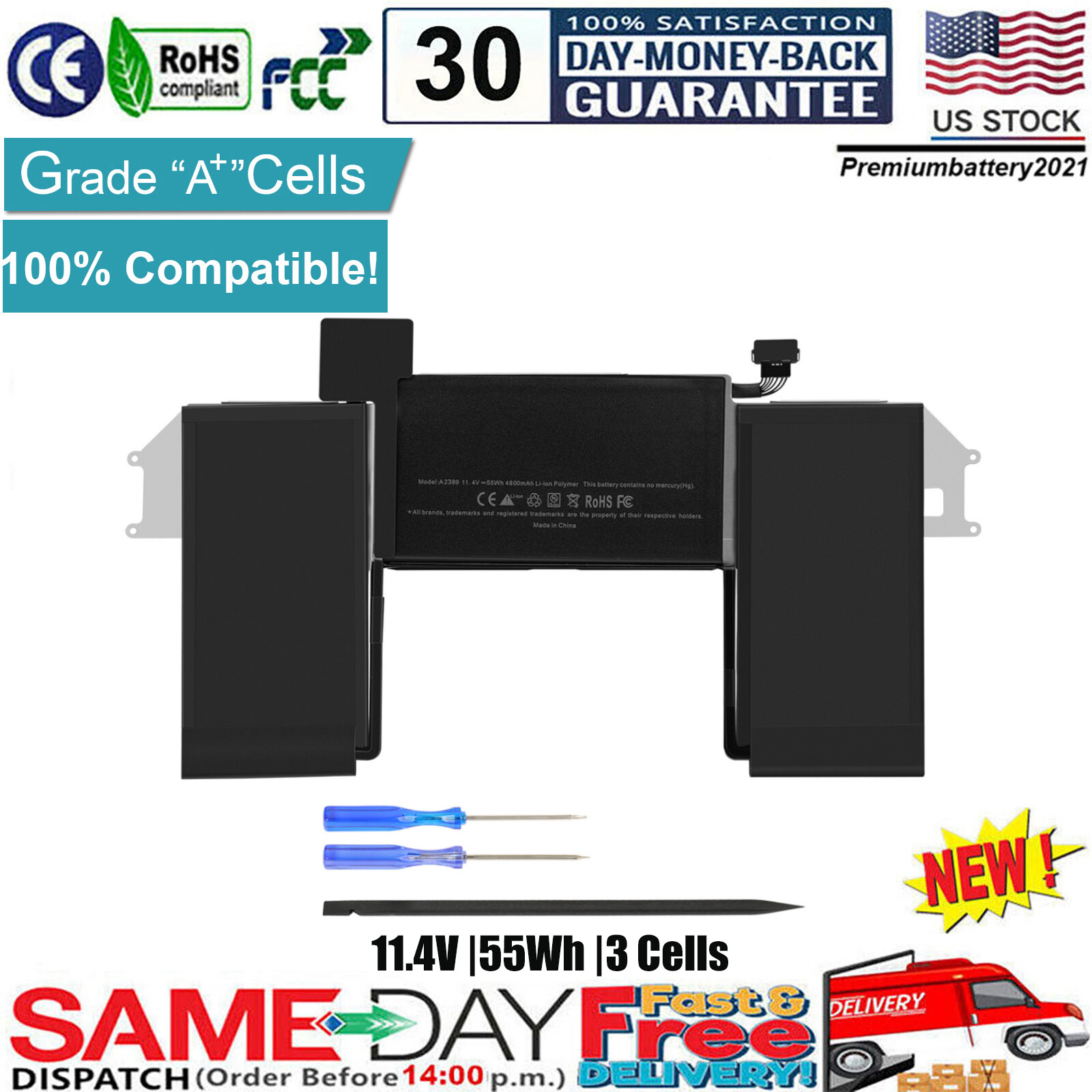 ✅A2389 A2337 Battery for Apple MacBook Air 13