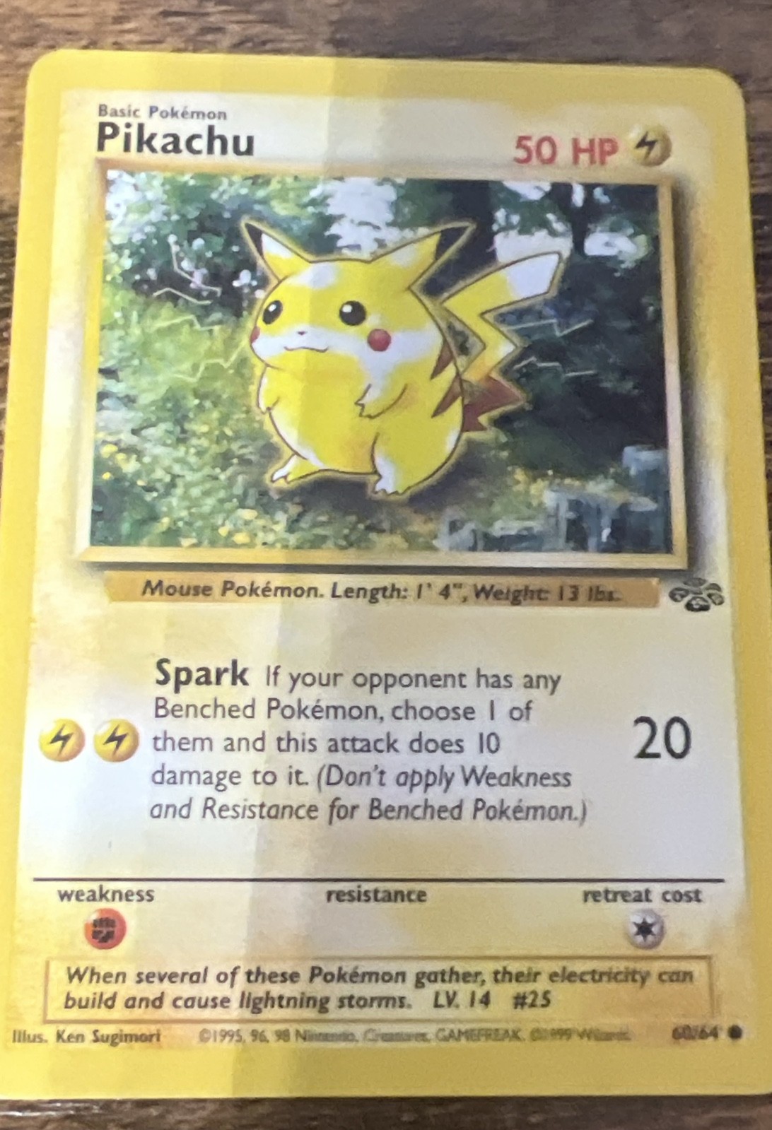 Pikachu 60/64 Jungle Regular LP/NM Pikachu 60/64 Jungle Regular LP/NM