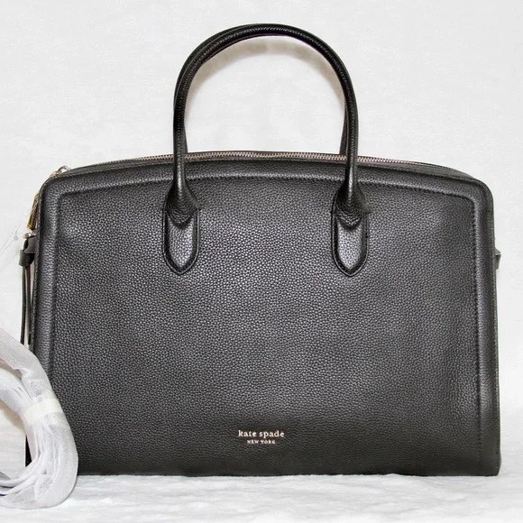 NWT Kate Spade Knott Commuter Office Laptop Bag Black Leather Purse Handbag NWT Kate Spade Knott Commuter Office Laptop Bag Black Leather Purse Handbag