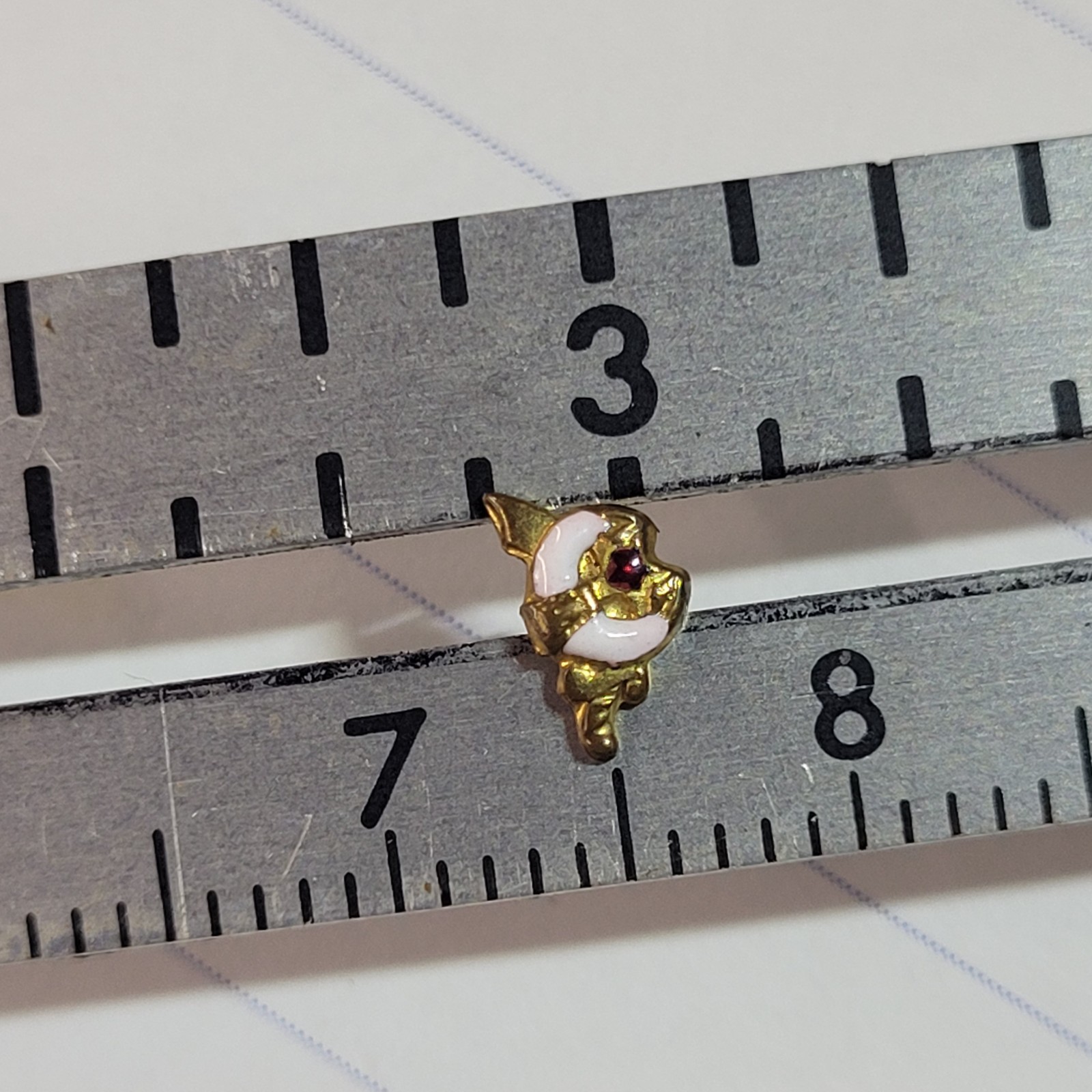 Vintage Tiny Shriners Crescent Star Lapel Pin Gold Enamel Masonic Fraternal Vintage Tiny Shriners Crescent Star Lapel Pin Gold Enamel Masonic Fraternal