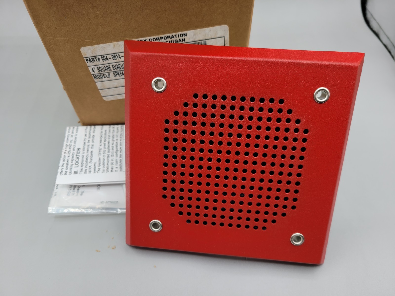 NEW GENTEX 904-0814-002 SPKE4R 4 NEW GENTEX 904-0814-002 SPKE4R 4