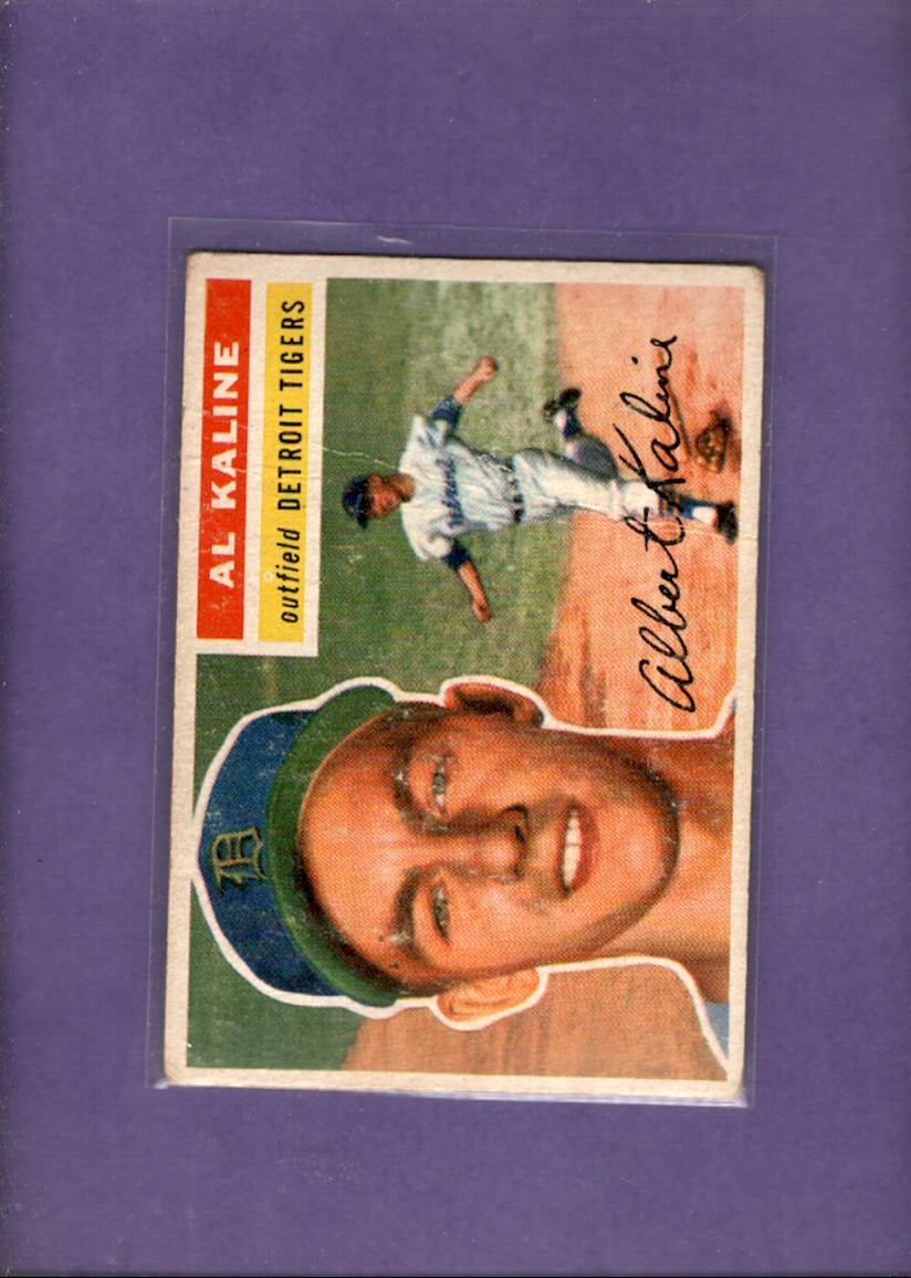 1956 Topps #20B Al Kaline G Good Tigers White Backs ID:80990