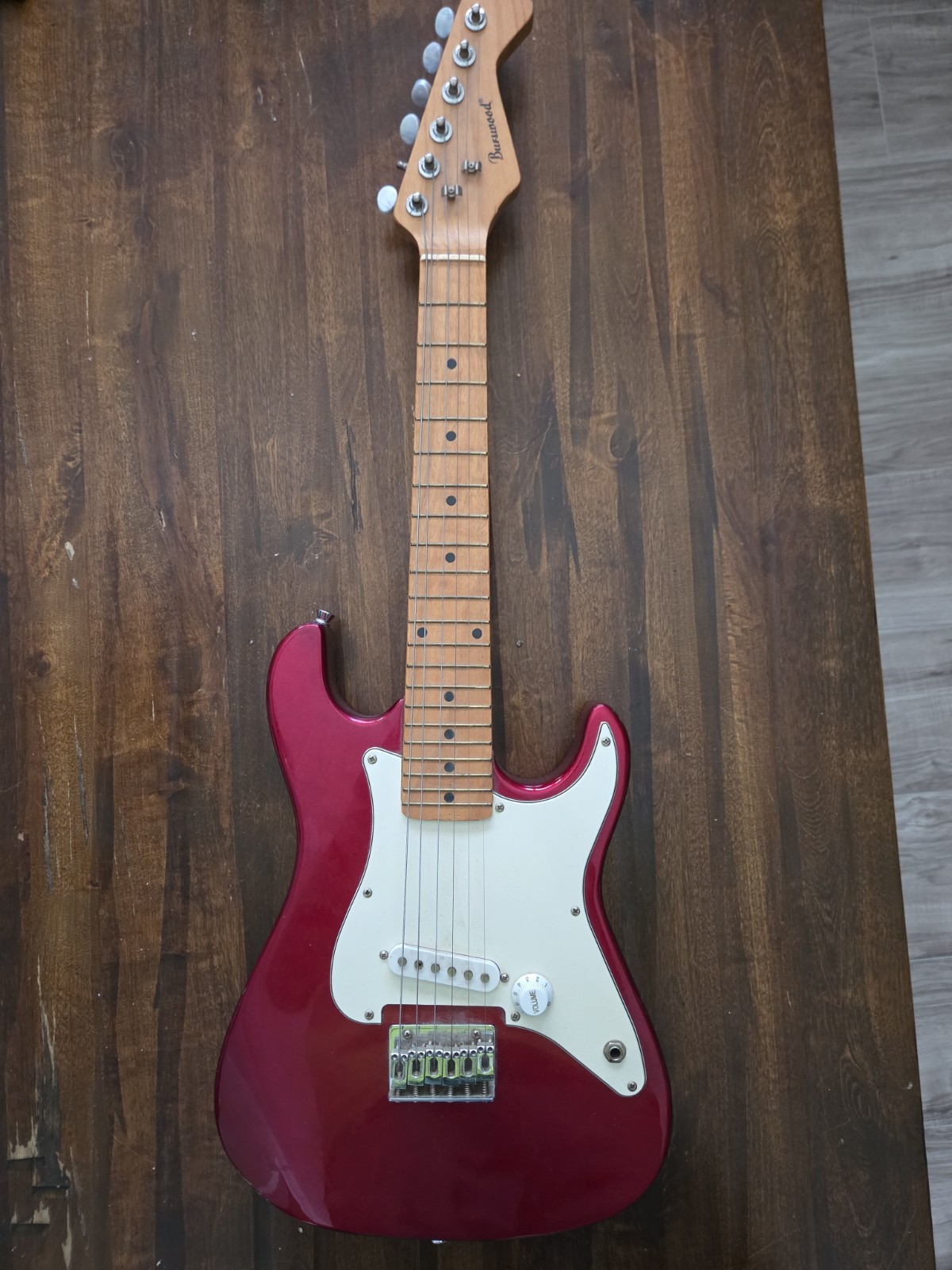 Burswood Electric Guitar Vintage Style Solid Wood 6 Strings Mahogany Body