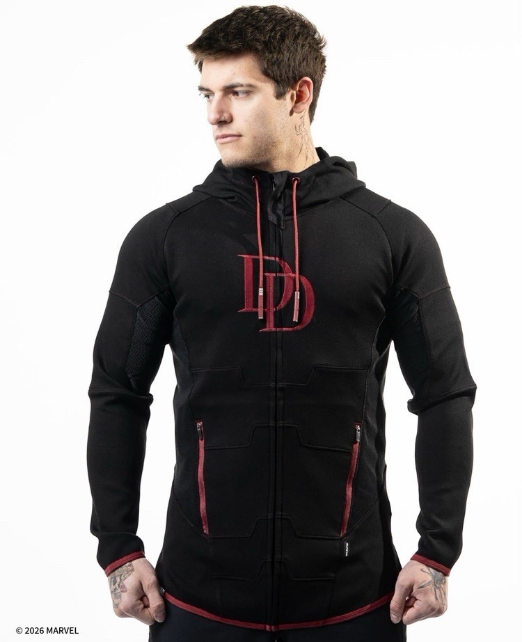 SUPERX APPAREL DAREDEVIL Performance Stealth Hoodie Size 2XL 1 of 999 SUPERX APPAREL DAREDEVIL Performance Stealth Hoodie Size 2XL 1 of 999