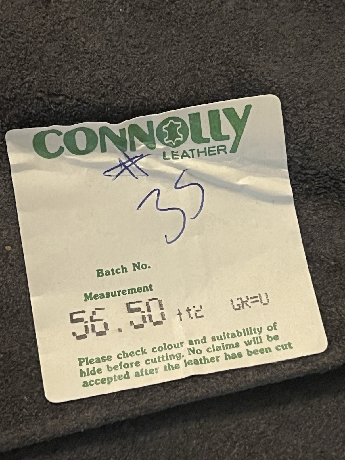 Authentic Connolly Leather Hides - Vtg Rolls Royce Jaguar Black - Smooth Authentic Connolly Leather Hides - Vtg Rolls Royce Jaguar Black - Smooth