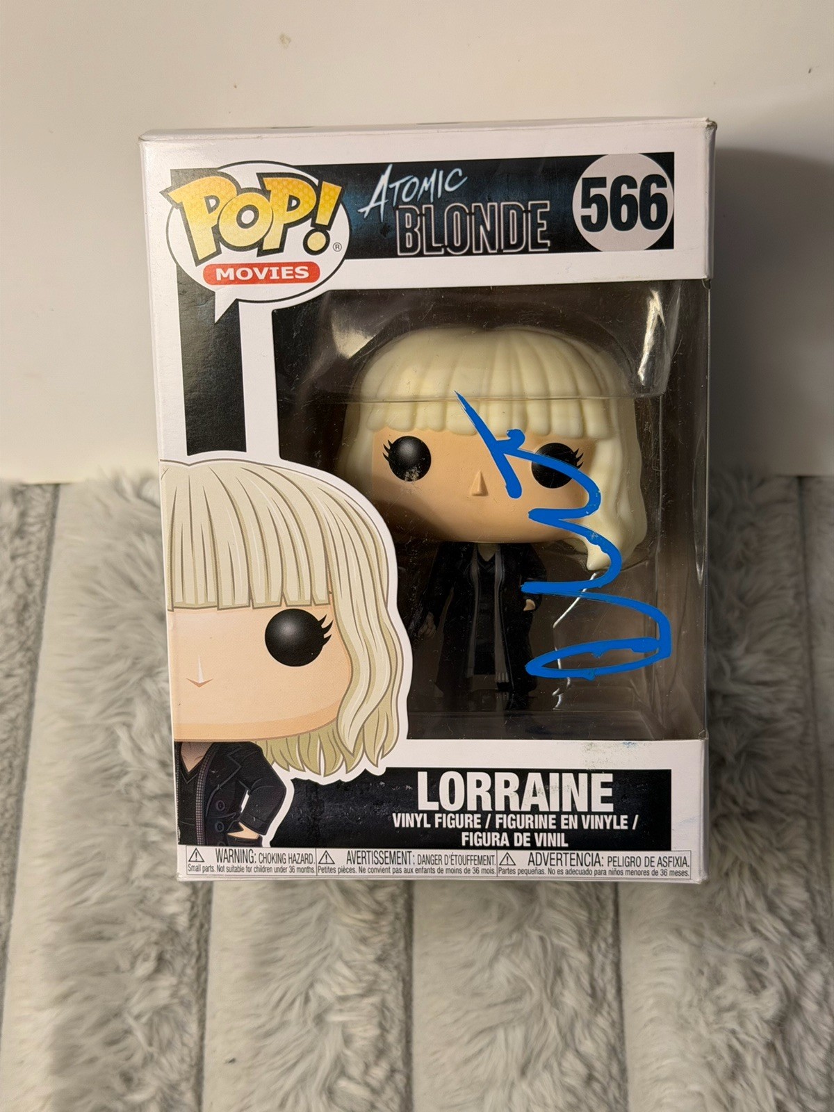 Charlize Theron Signed Atomic Blonde Lorraine Funko Pop 566 Beckett COA