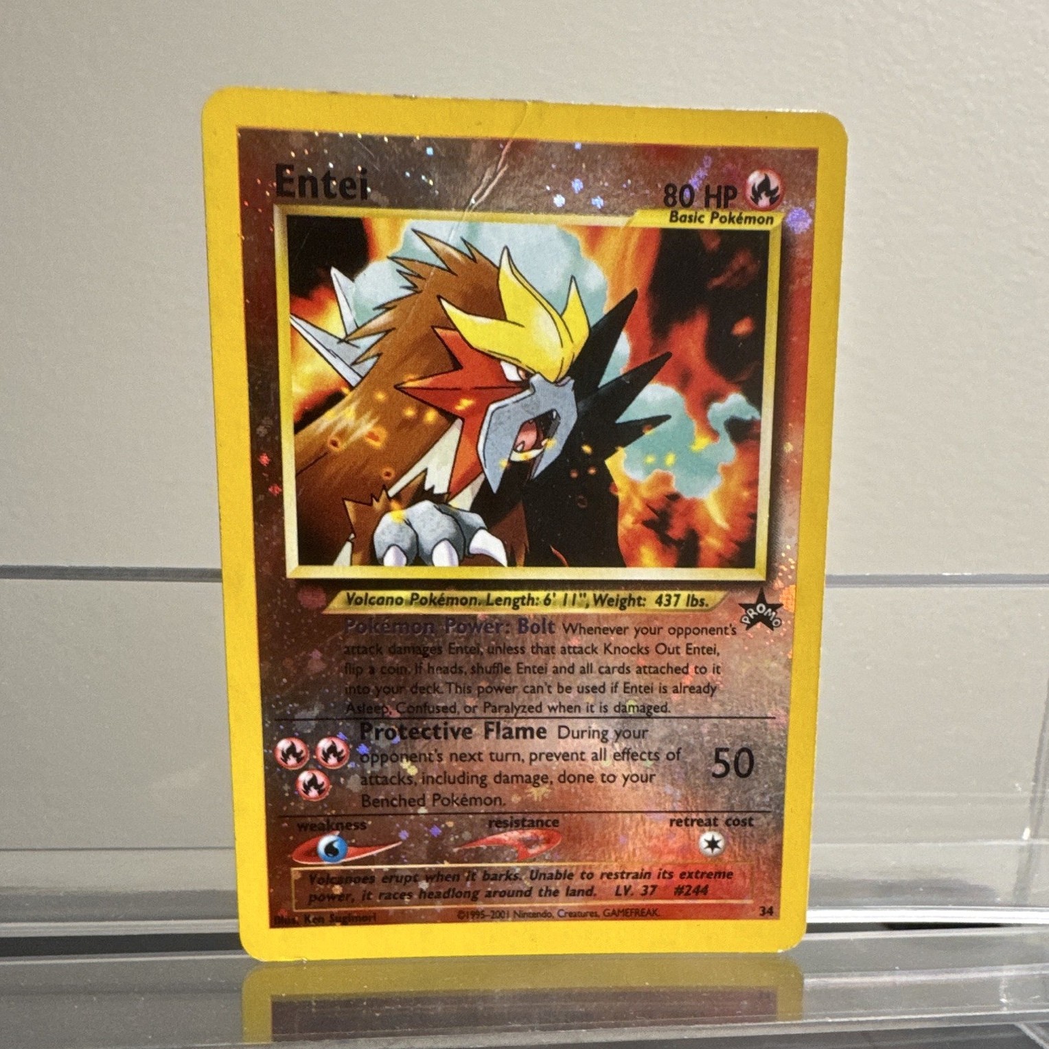 Pokemon TCG Entei 34/53 Wotc Promo Reverse Holo Promo HP/DMG