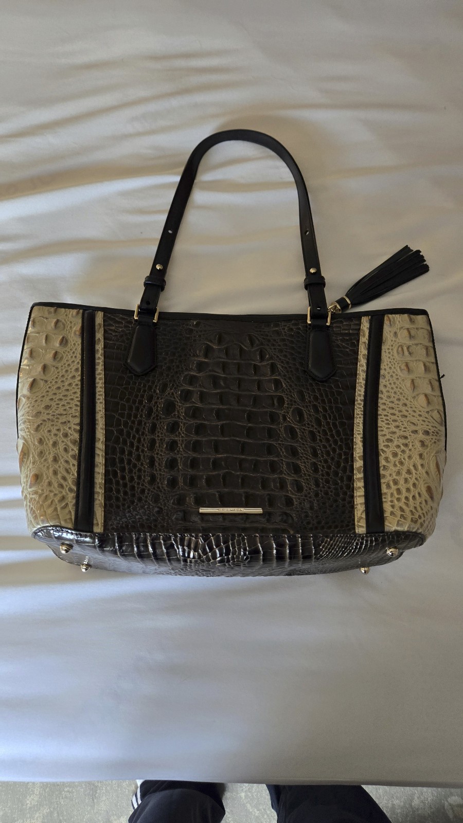 Brahmin Medium Asher Tote In Graphite Crestview Shoulder Bag Brahmin Medium Asher Tote In Graphite Crestview Shoulder Bag