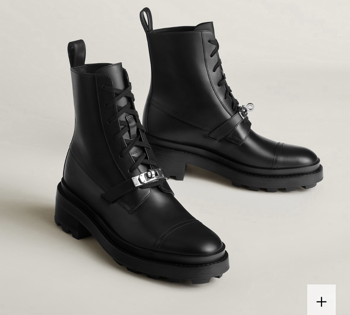 Hermes Funk Motorcycle Ankle boot - Black W Kelly Buckle - 40  US 9.5-10