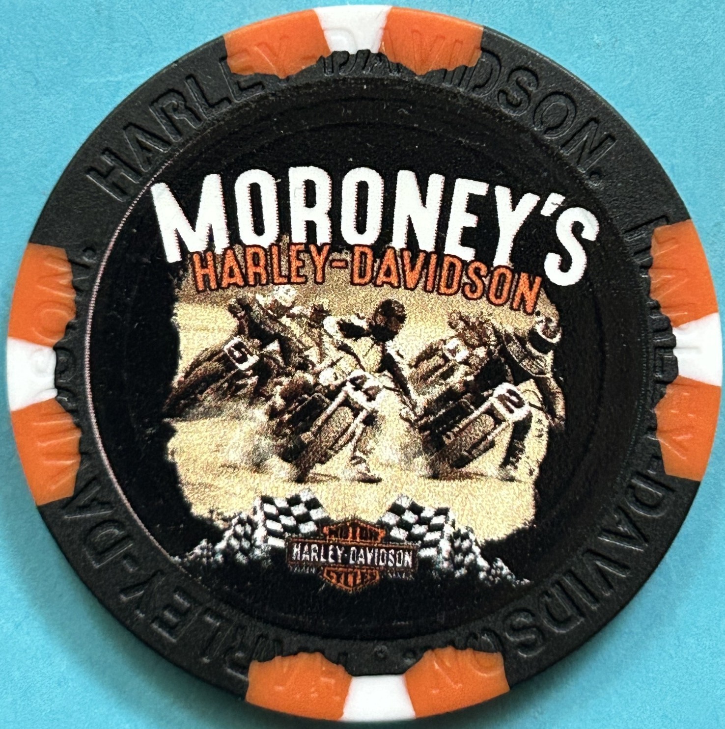 Harley Davidson Wide Print Poker Chip from Moroney's HD in New Windsor, New York