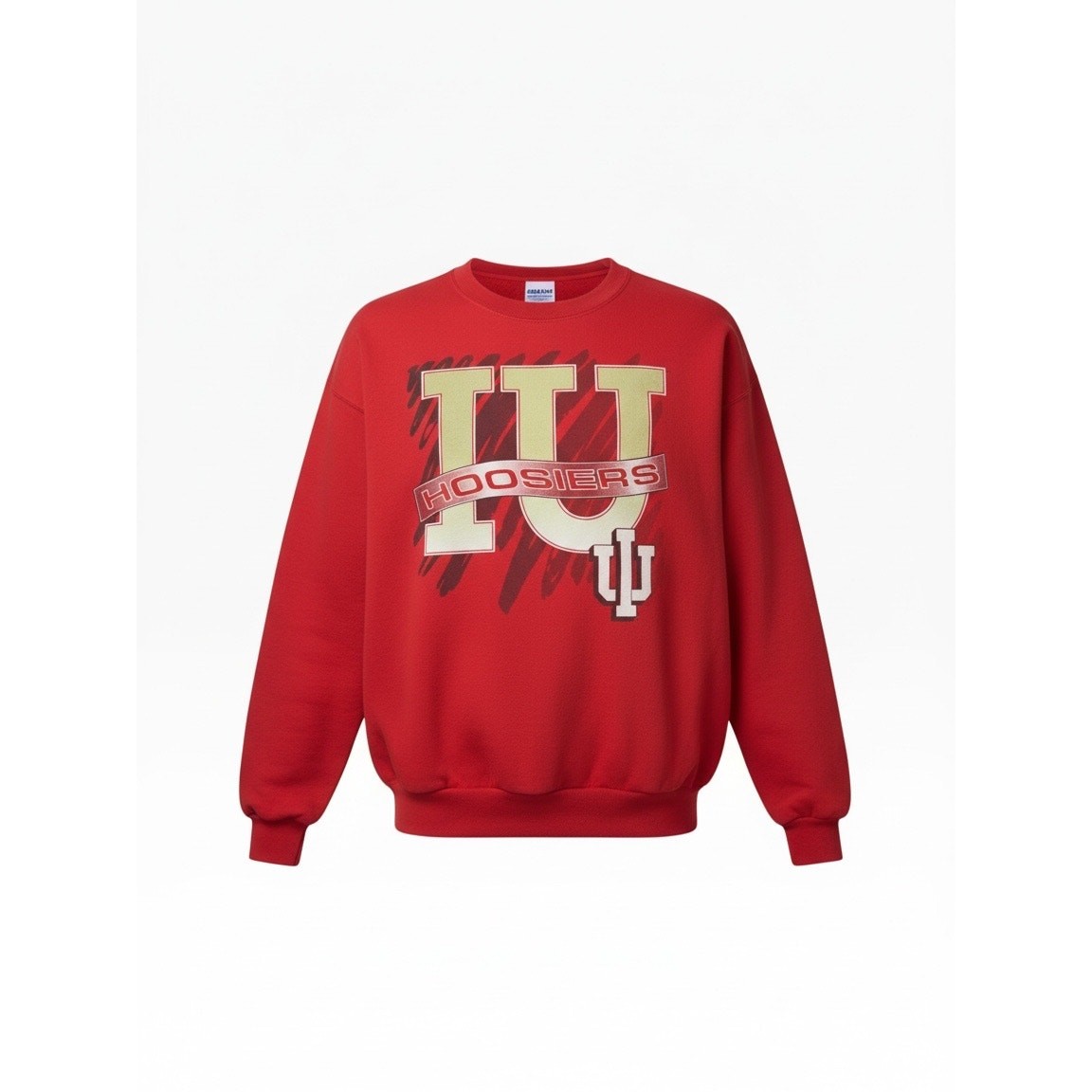 Vintage 90s Indiana Hoosiers IU Sweatshirt XXL Hanes Red College Graphic USA