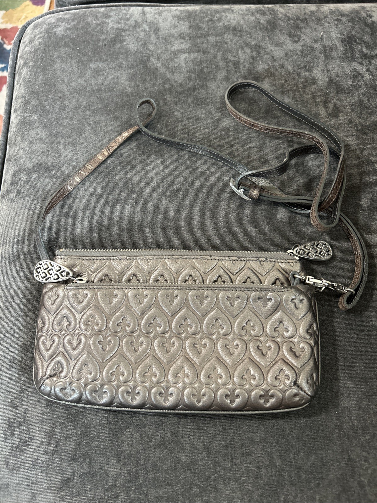 Brighton Koko Metallic Organizer In Pewter Brighton Koko Metallic Organizer In Pewter
