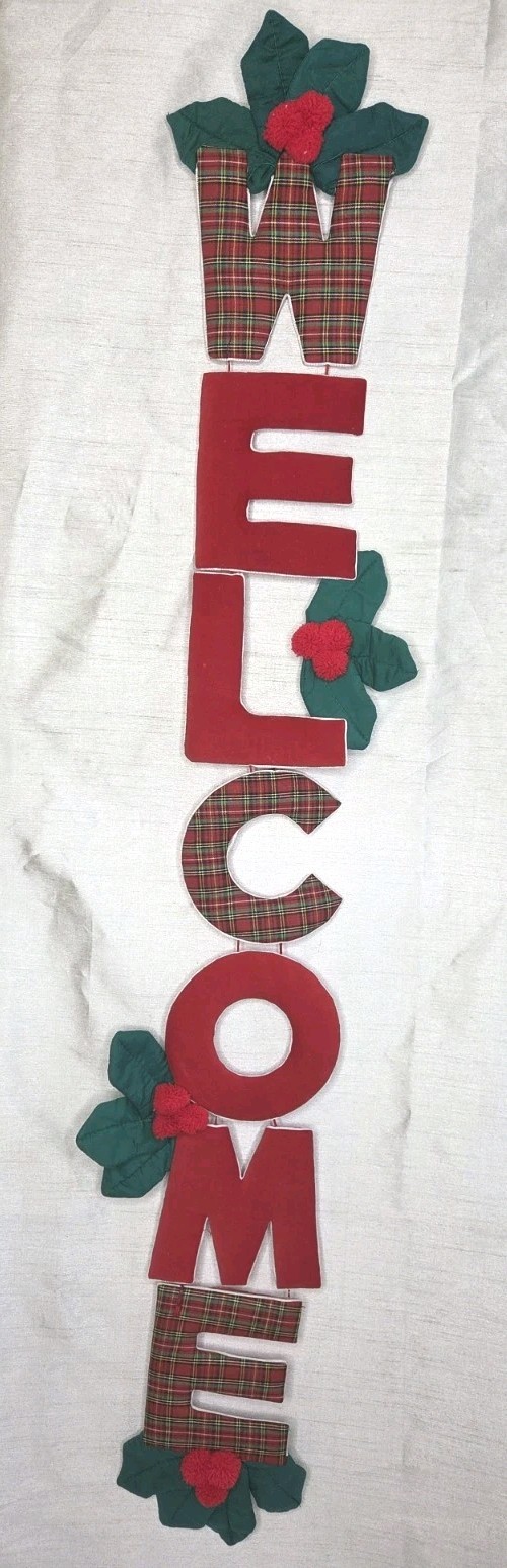 Vintage Christmas Welcome Hanging Sign 44\