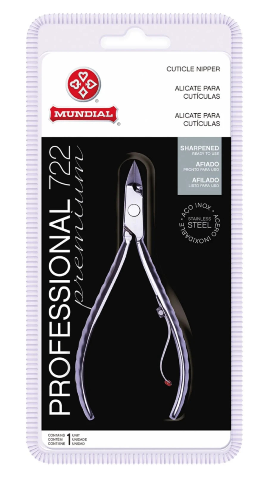 ALICATE MUNDIAL Cuticle Nipper Cutter 722 PR SHARPENED